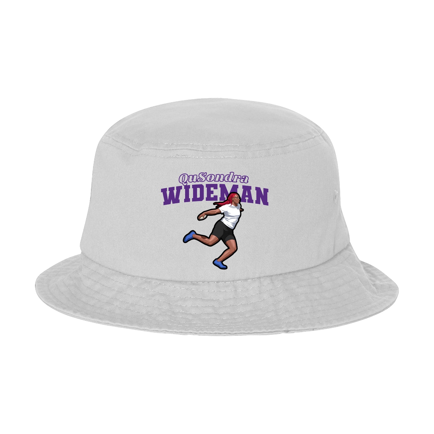 Bucket Cap — Name Arch in White