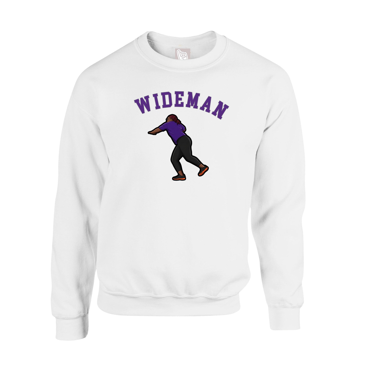 Fleece Crew — Shirsey Arch in White