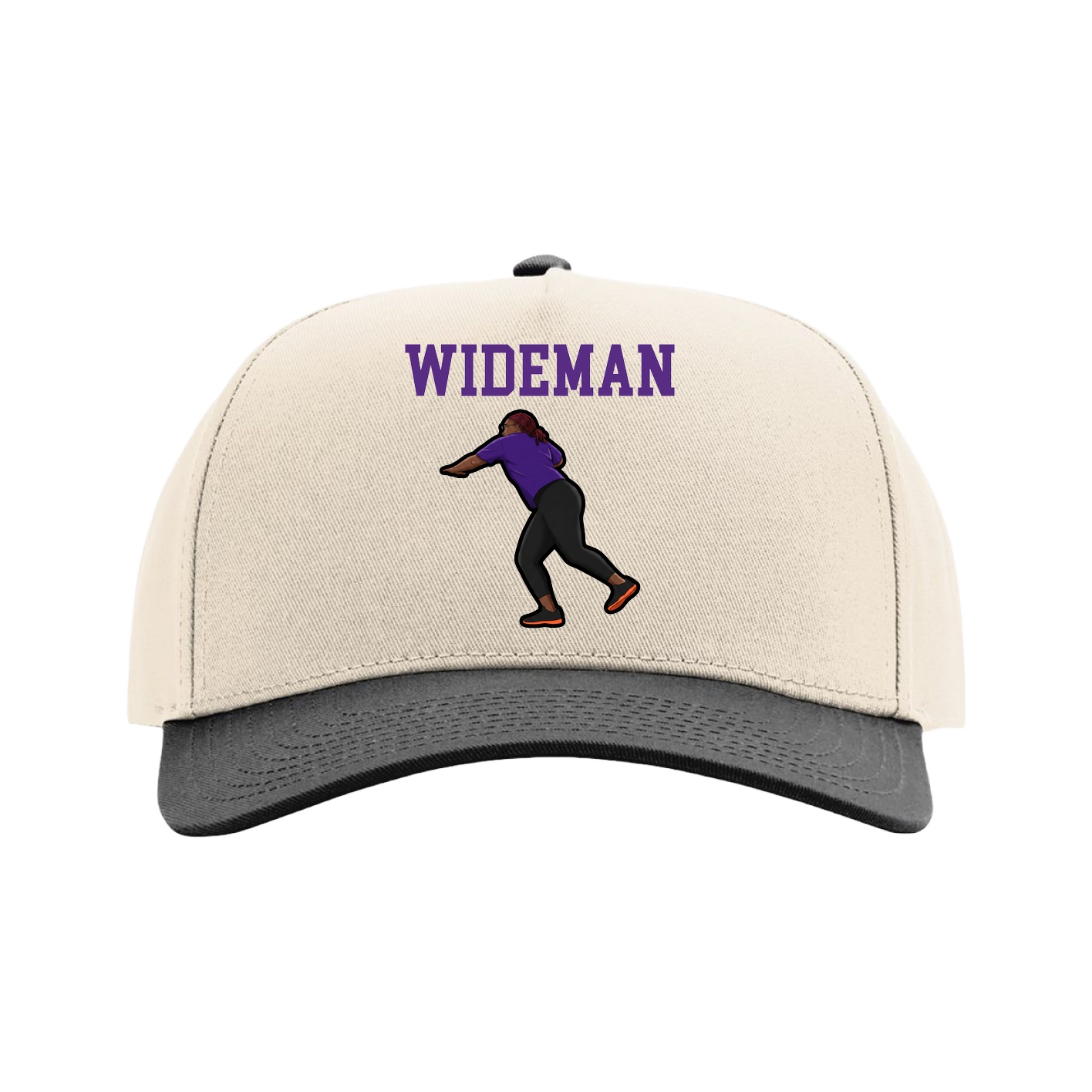 Full Fabric Five-Panel Champ Cap — Shirsey in Cream/Black