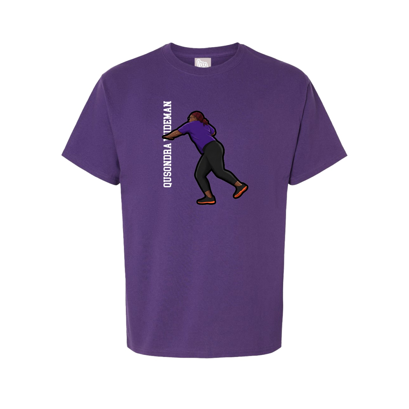 Tee — Name Vertical in Purple