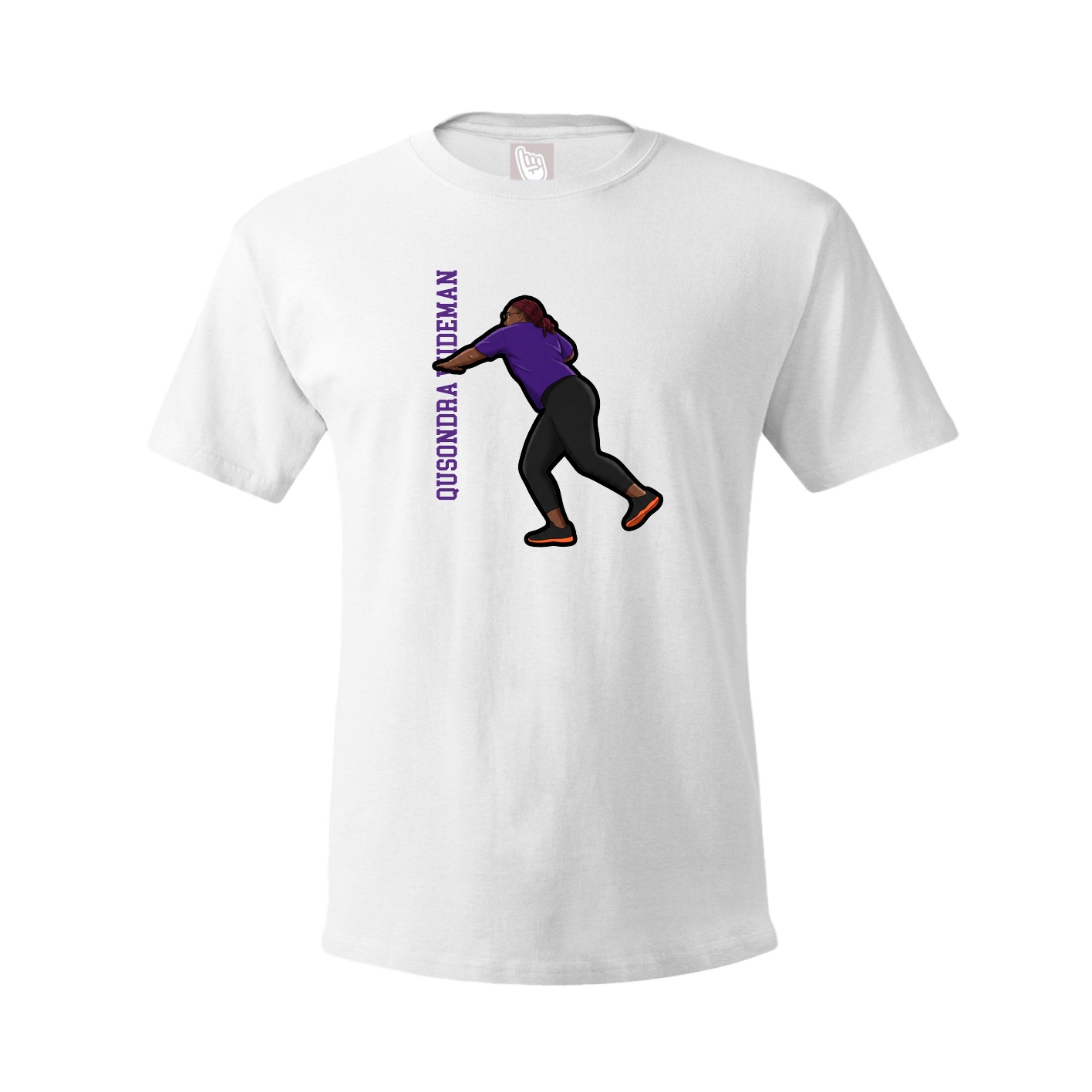 Youth Tee — Name Vertical in White