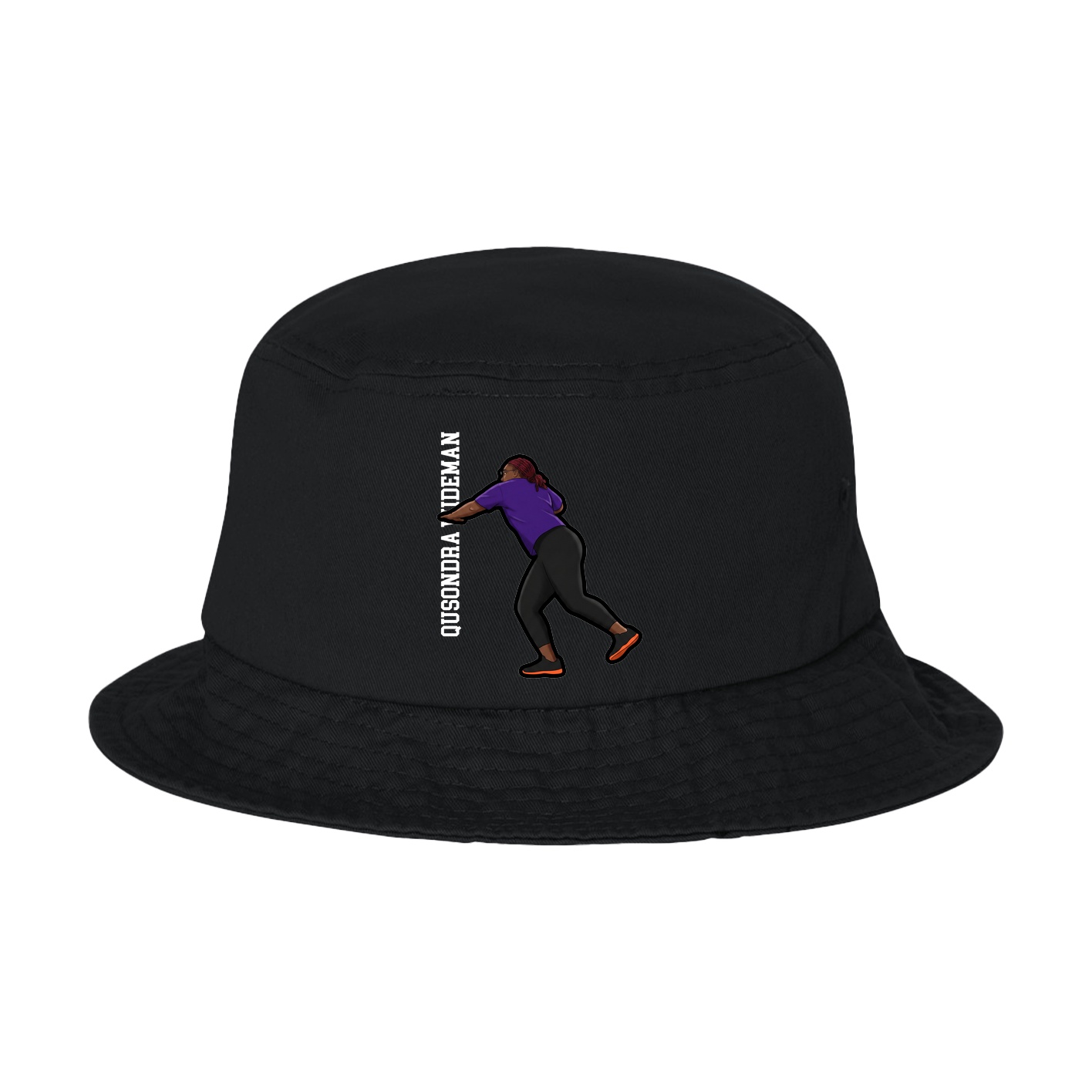 Bucket Cap — Name Vertical in Black