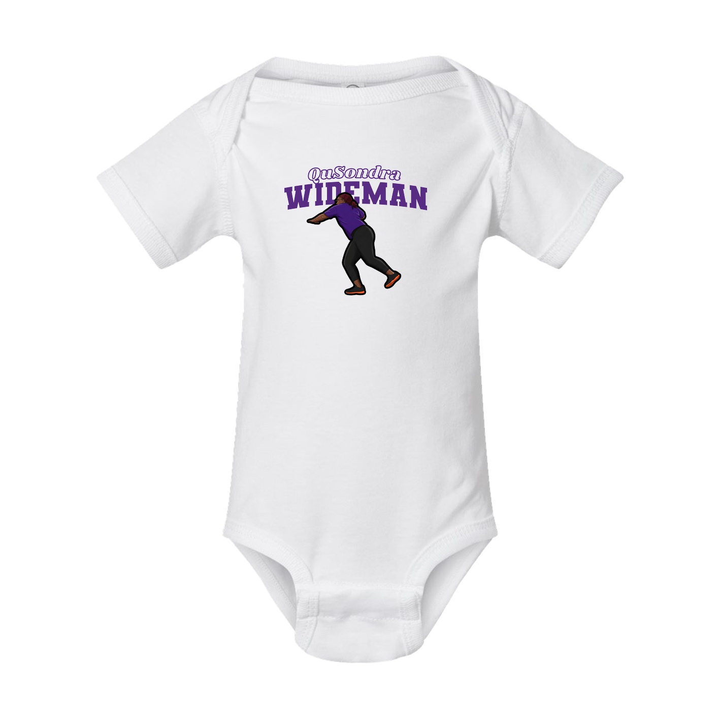 Baby Onesie — Name Arch in White