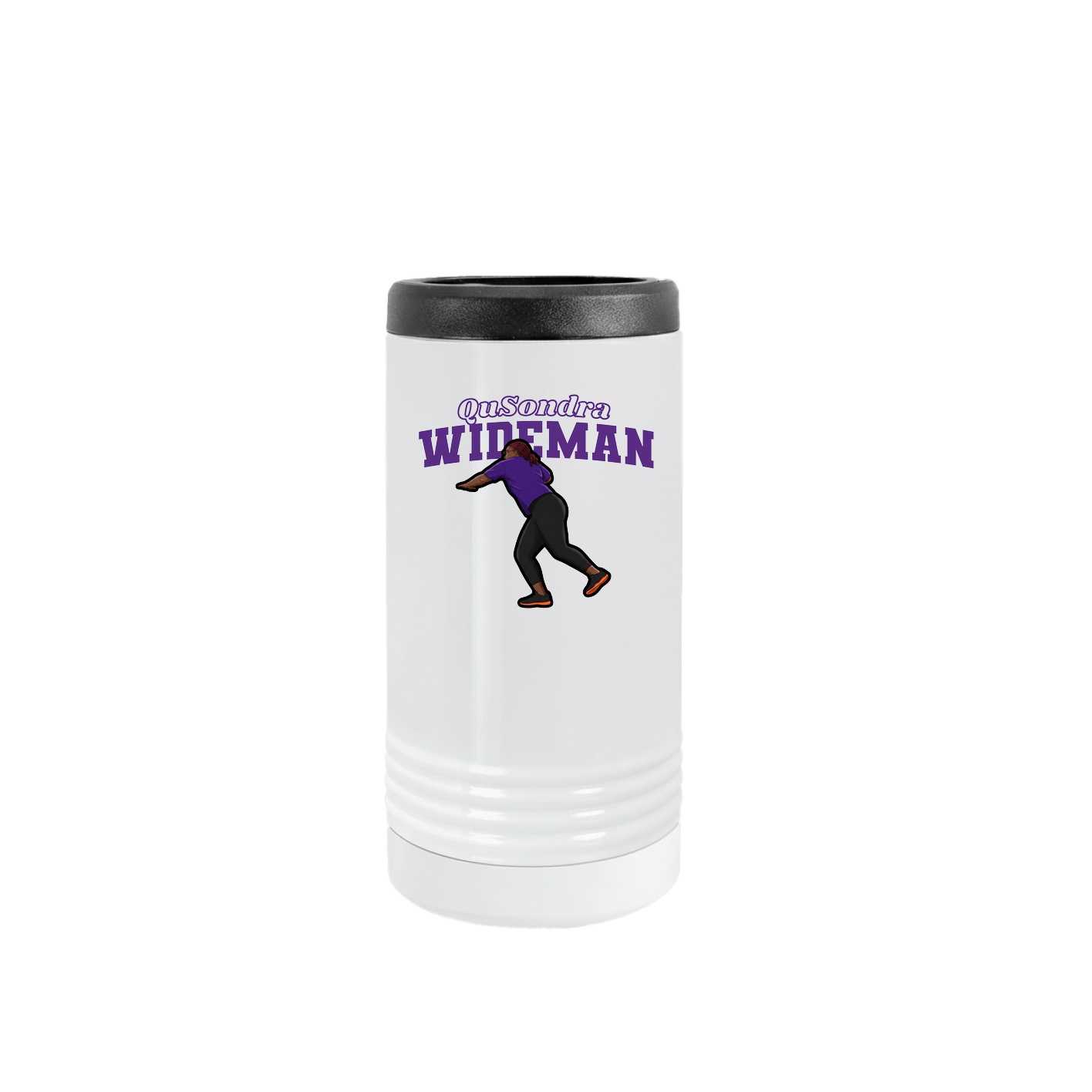 Slim Beverage Holder — Name Arch in White