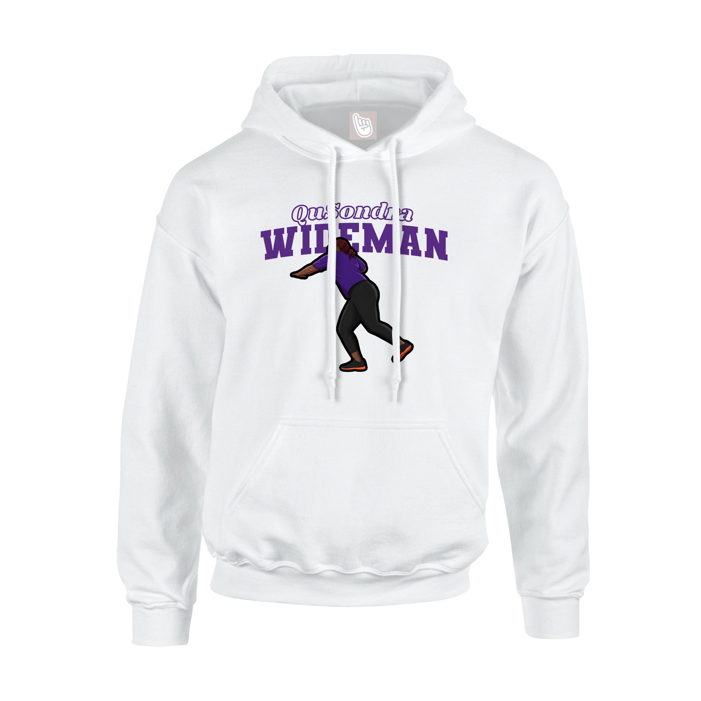 Hoodie — Name Arch in White