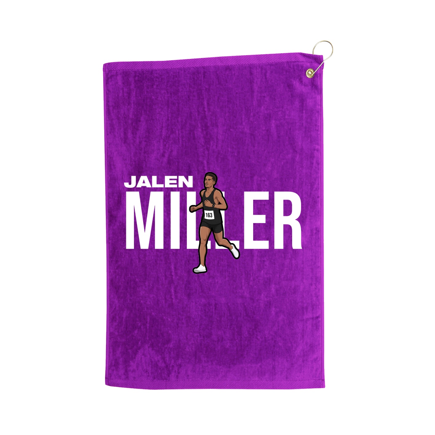 Golf Towel — Player Name in Purple