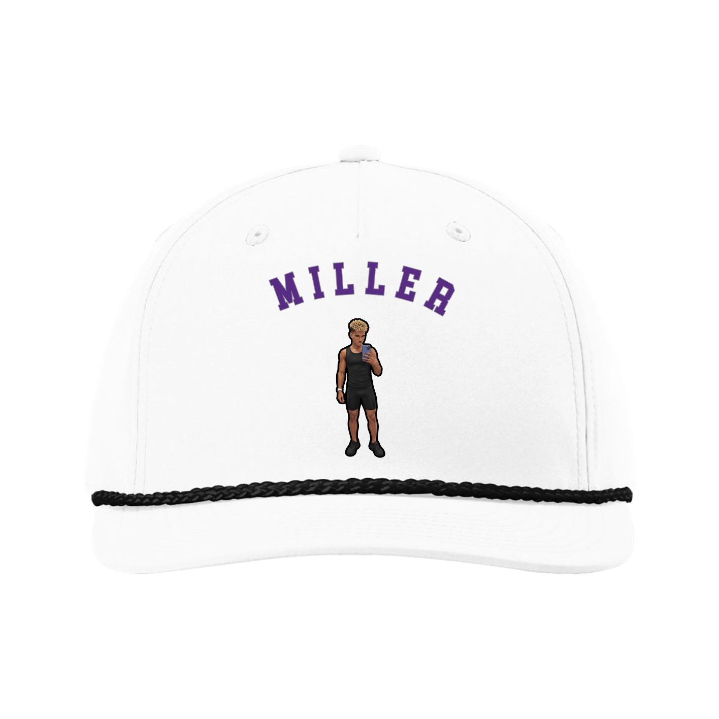 Five-Panel Classic Rope Cap — Shirsey Arch in White