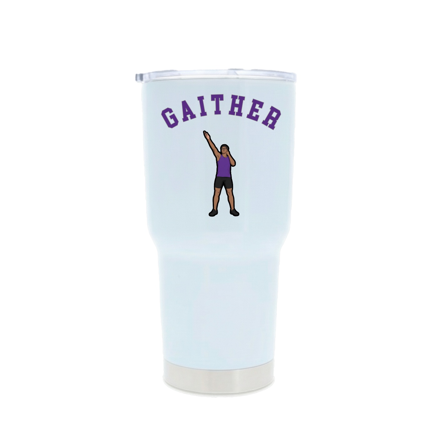 30oz Stainless Steel Tumbler — Shirsey Arch in White