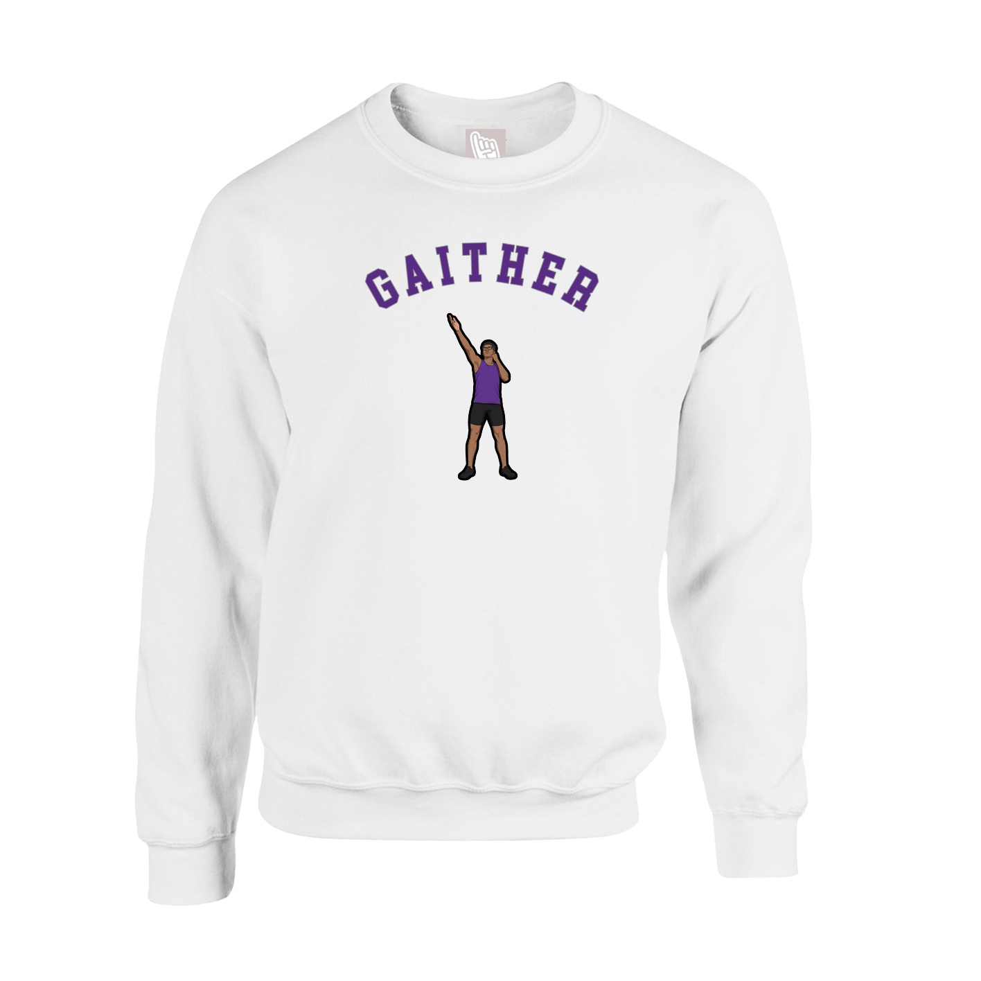 Fleece Crew — Shirsey Arch in White