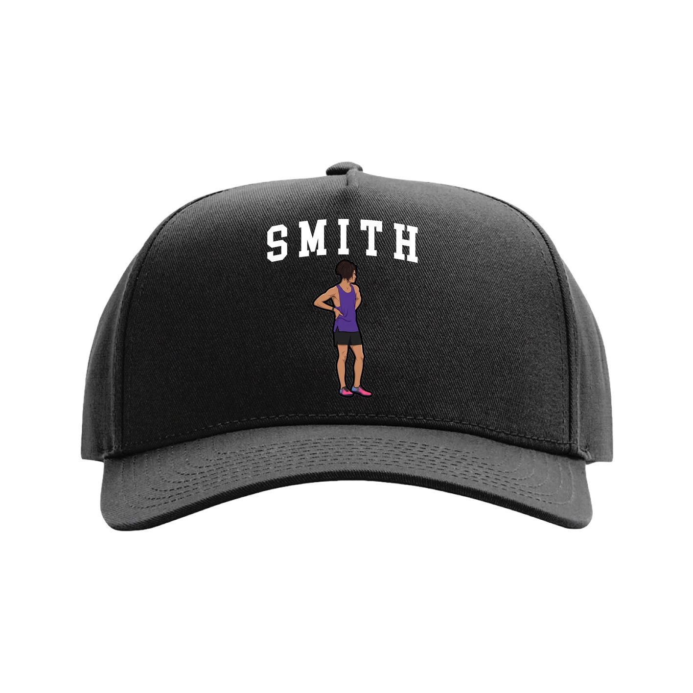 Full Fabric Five-Panel Champ Cap — Shirsey in Black