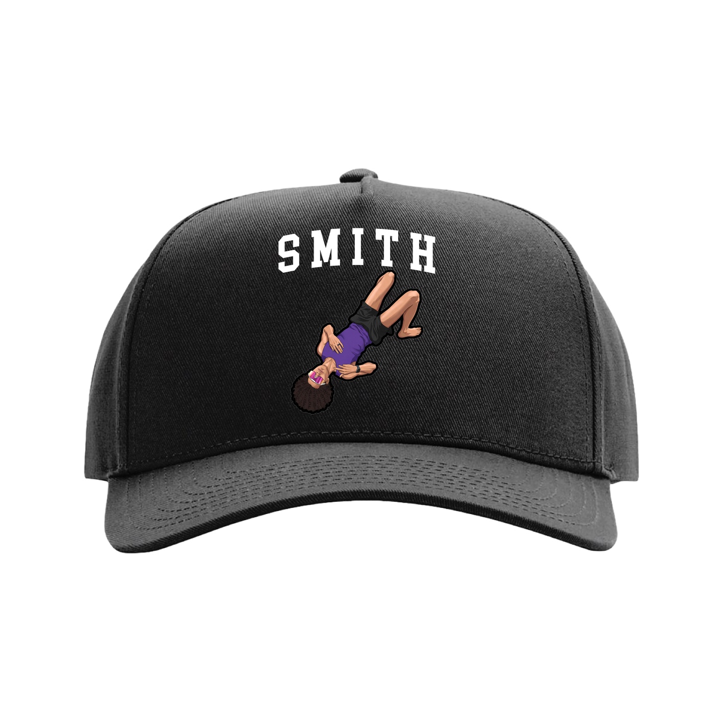 Full Fabric Five-Panel Champ Cap — Shirsey in Black