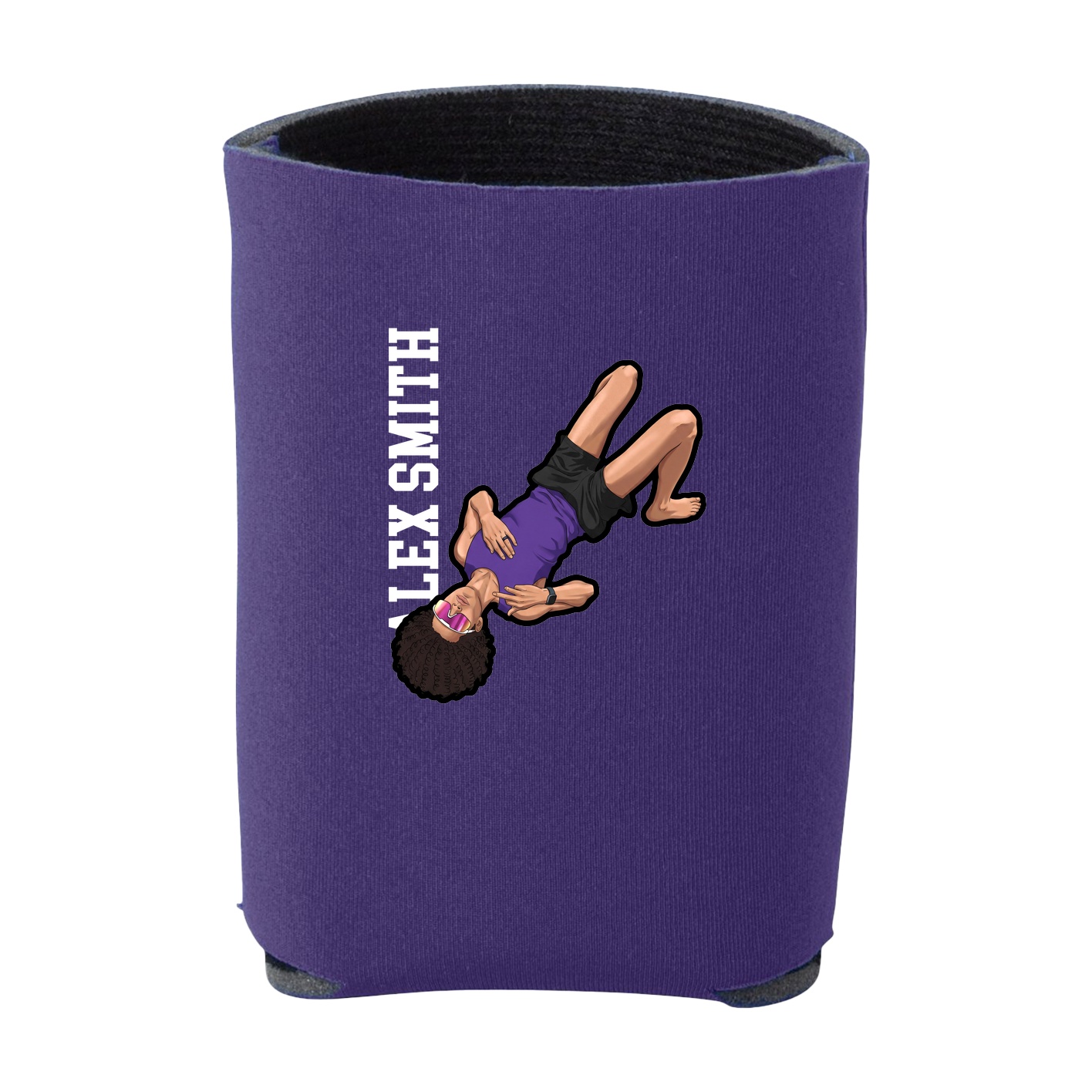 Can Holder — Name Vertical in Purple