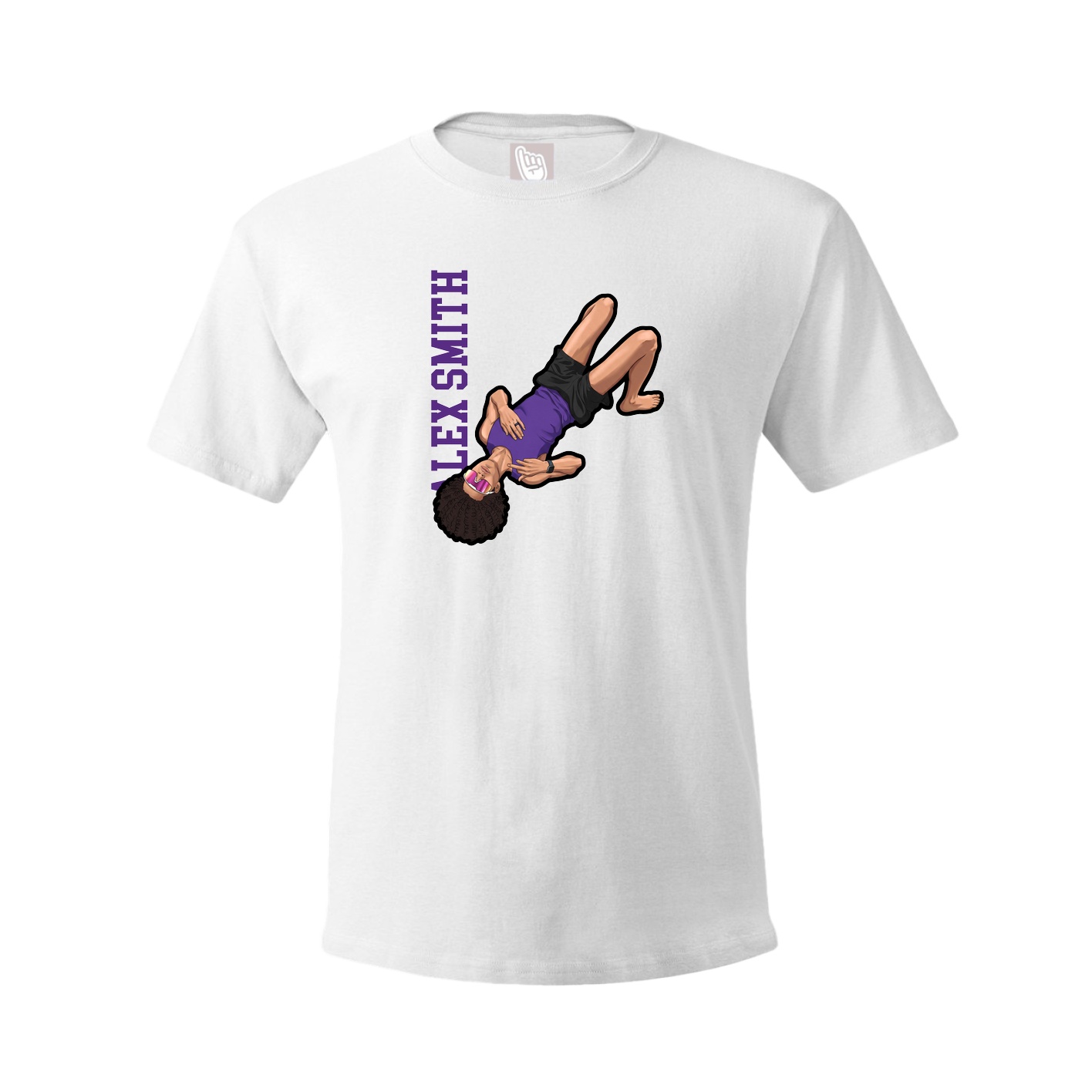Tee — Name Vertical in White