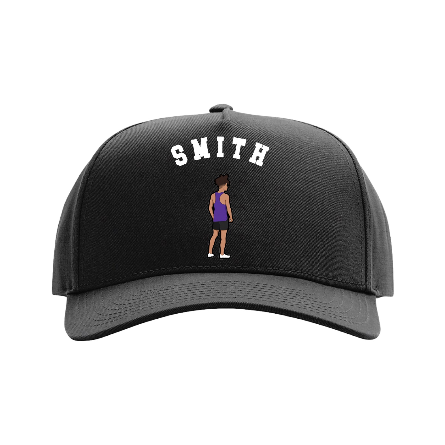 Full Fabric Five-Panel Champ Cap — Shirsey Arch in Black