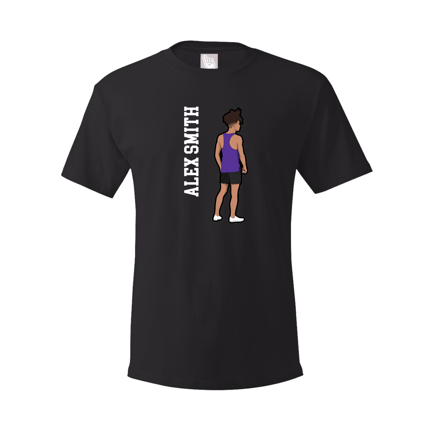Tee — Name Vertical in Black