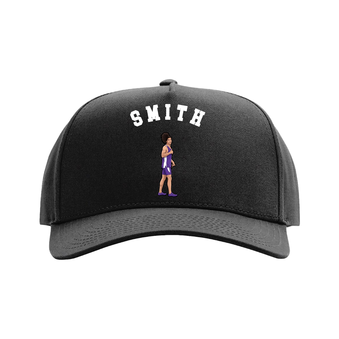 Full Fabric Five-Panel Champ Cap — Shirsey Arch in Black