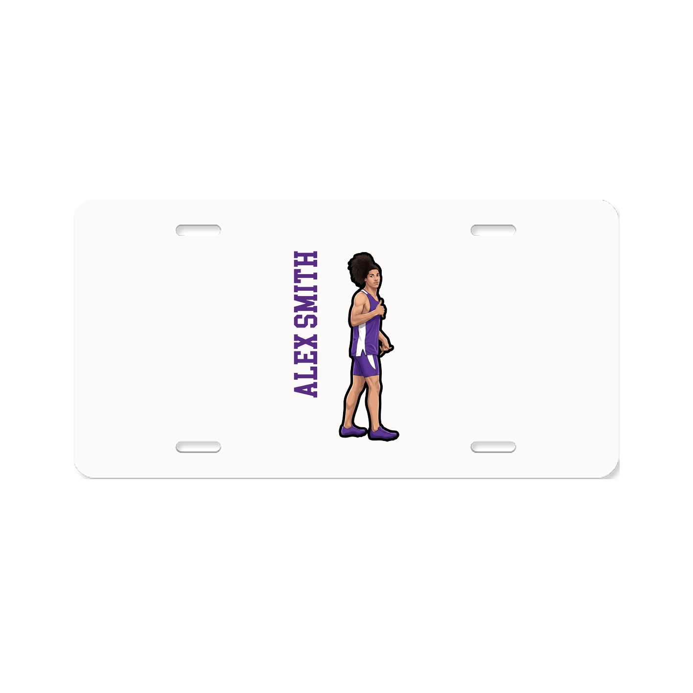 License Plate — Name Vertical in Classic