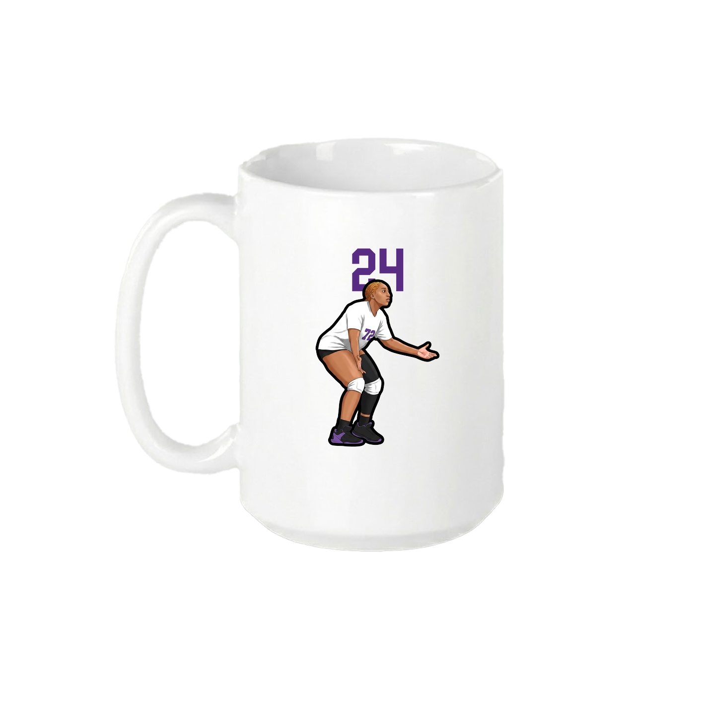 15oz Coffee Mug — Number Top in White