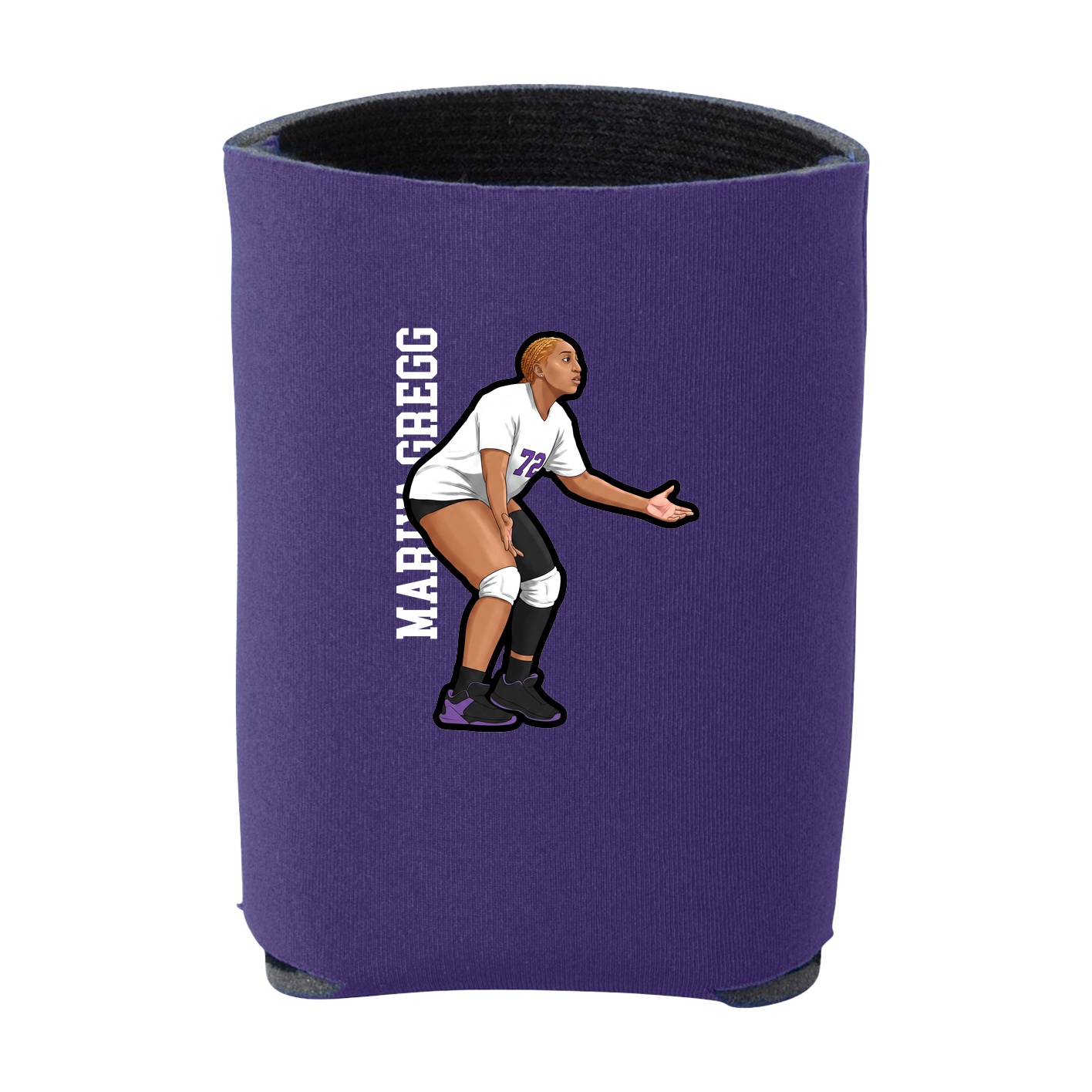 Can Holder — Name Vertical in Purple