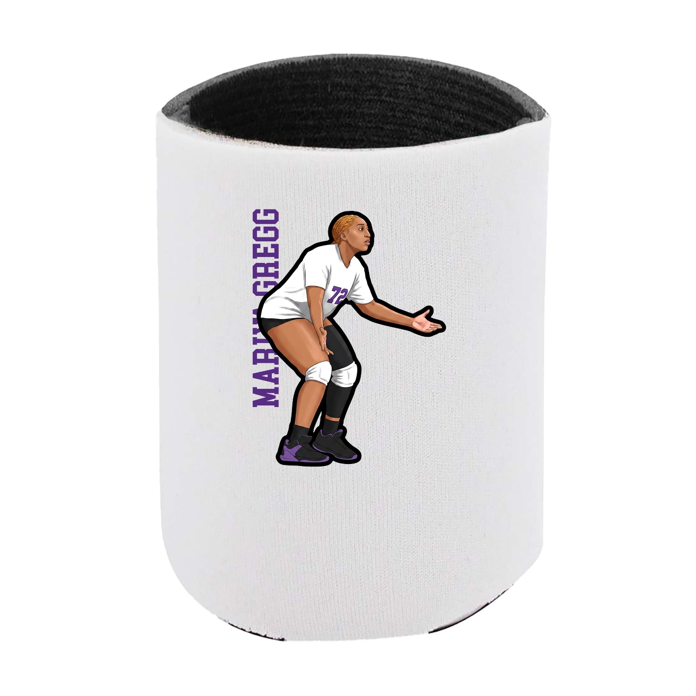 Can Holder — Name Vertical in White