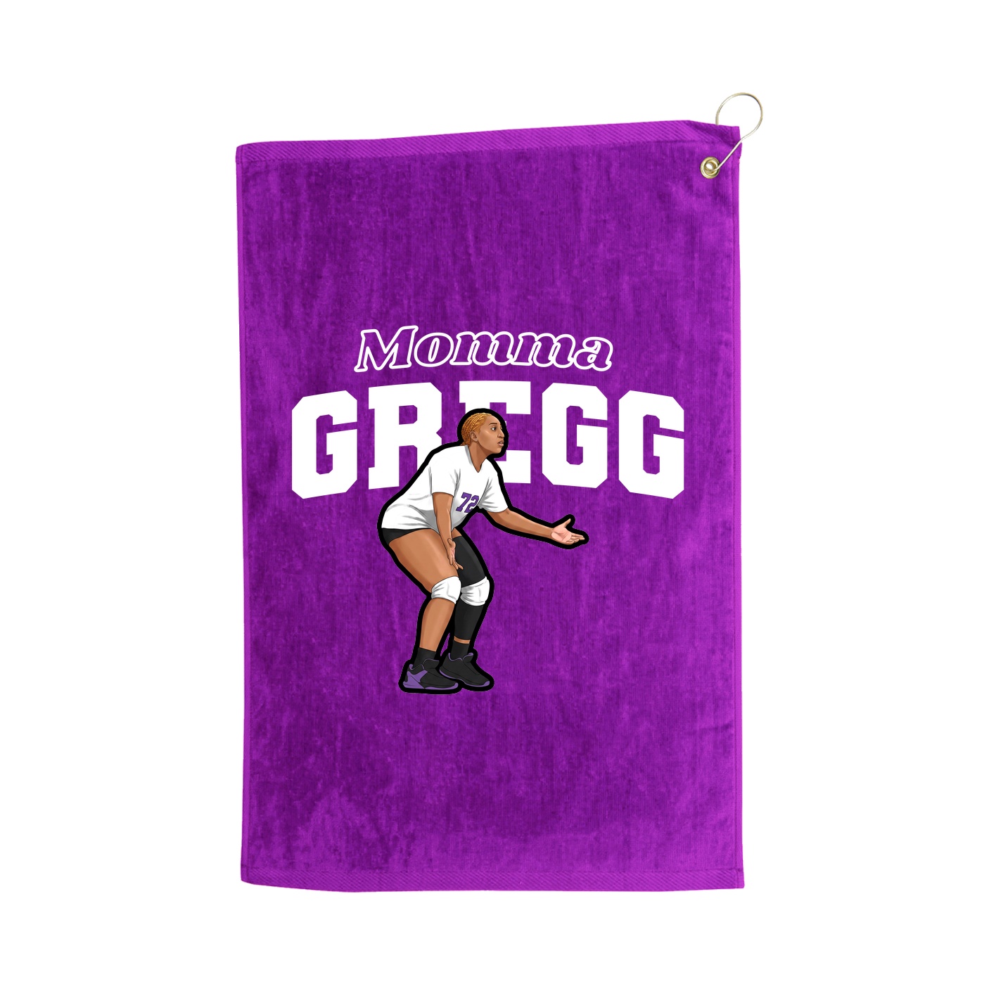 Golf Towel — Mothers Day Block in Purple