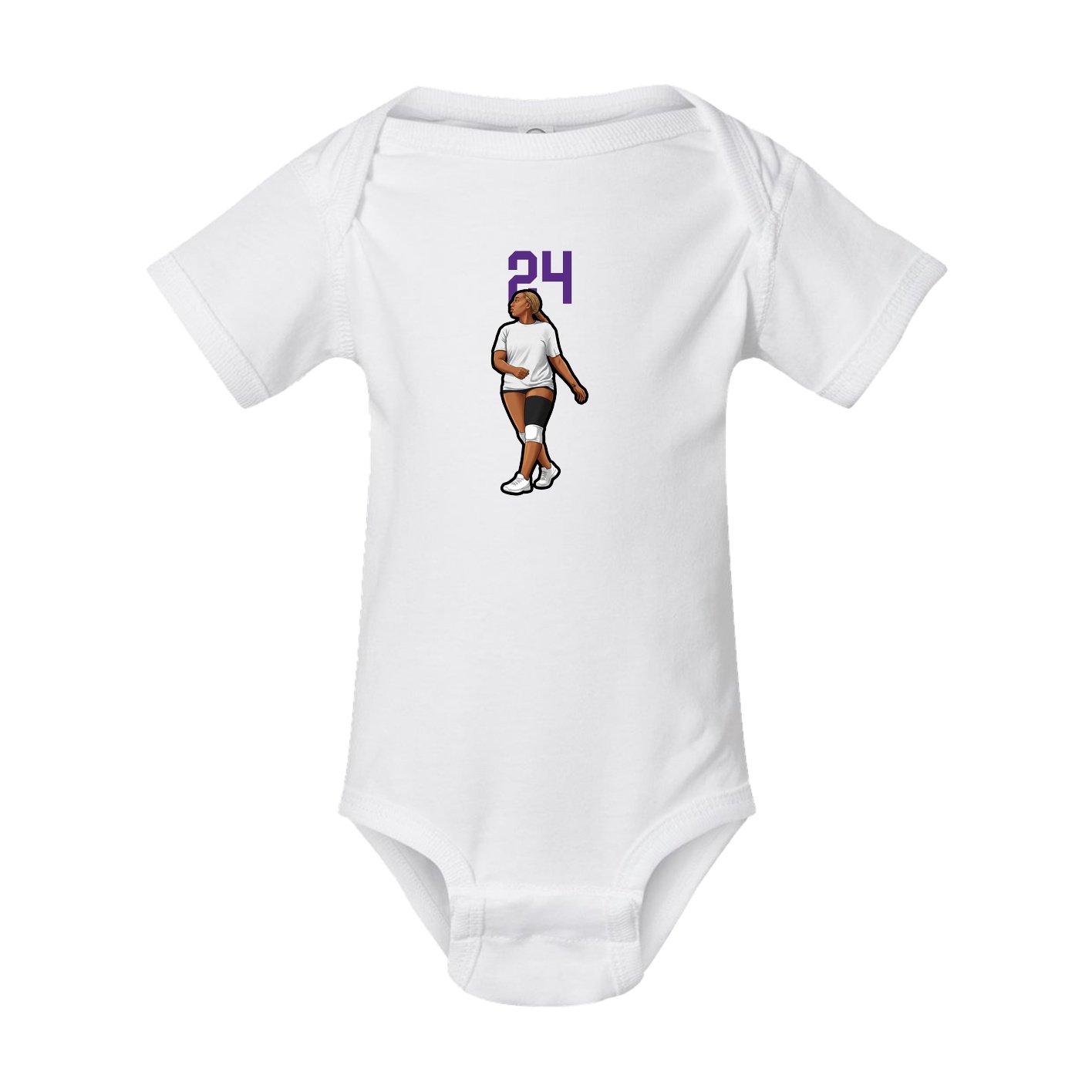 Baby Onesie — Number Top in White