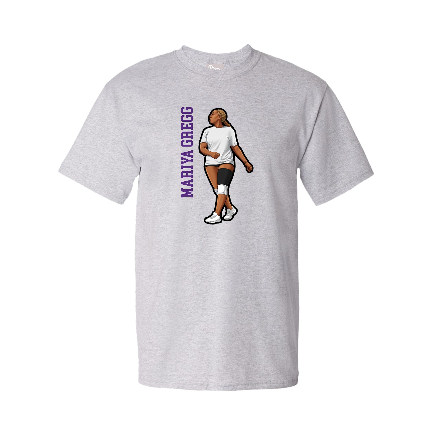 Tee — Name Vertical in Grey