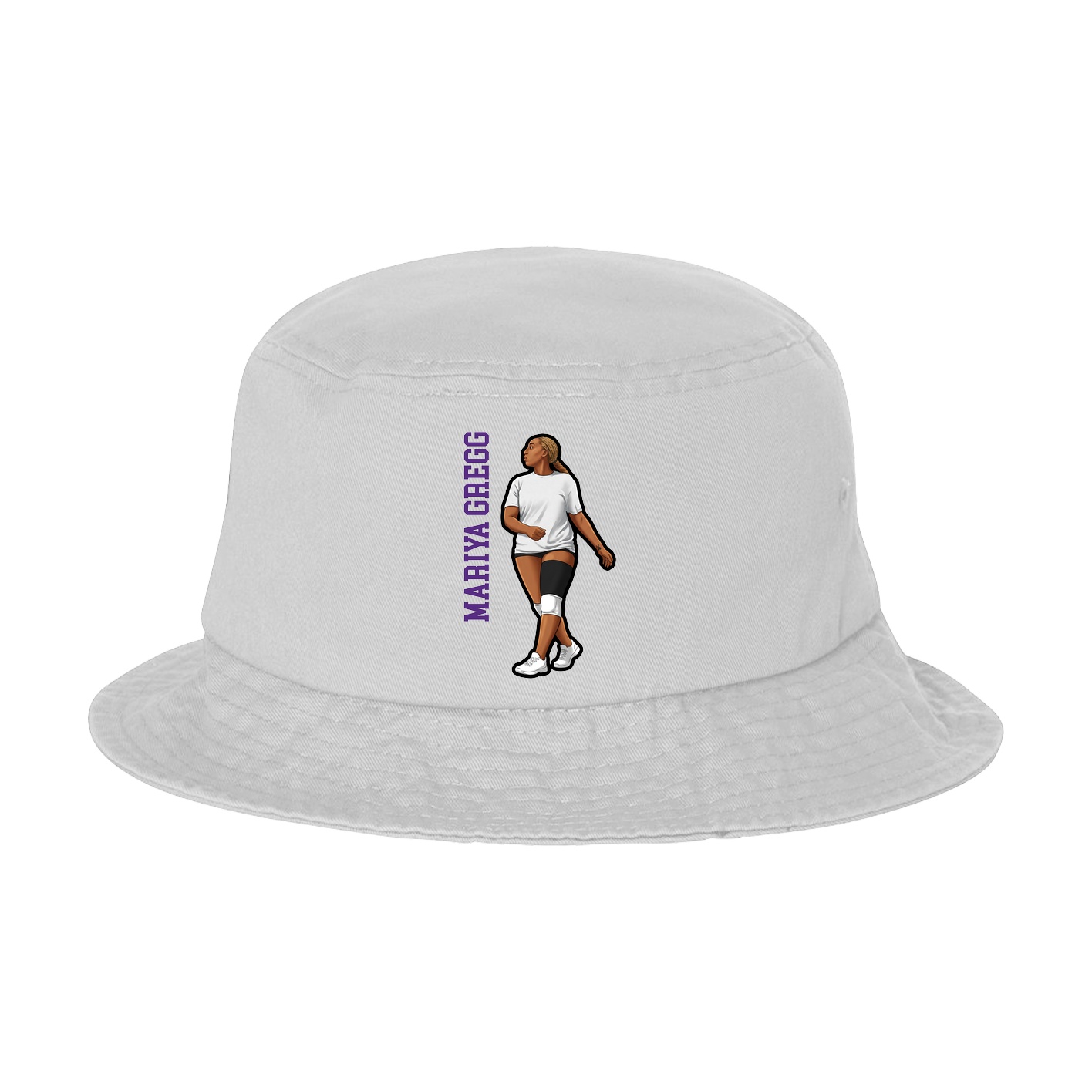 Bucket Cap — Name Vertical in White