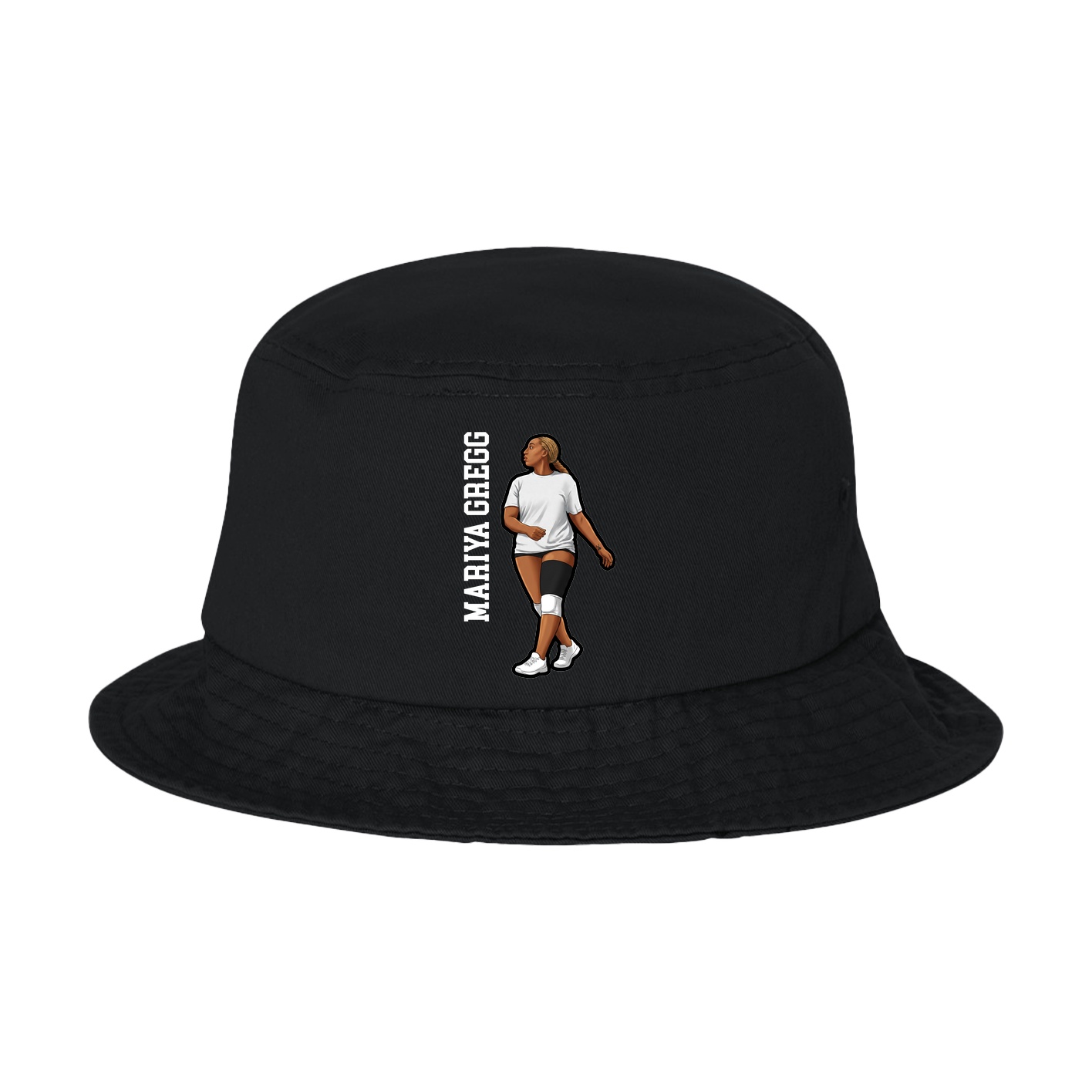 Bucket Cap — Name Vertical in Black