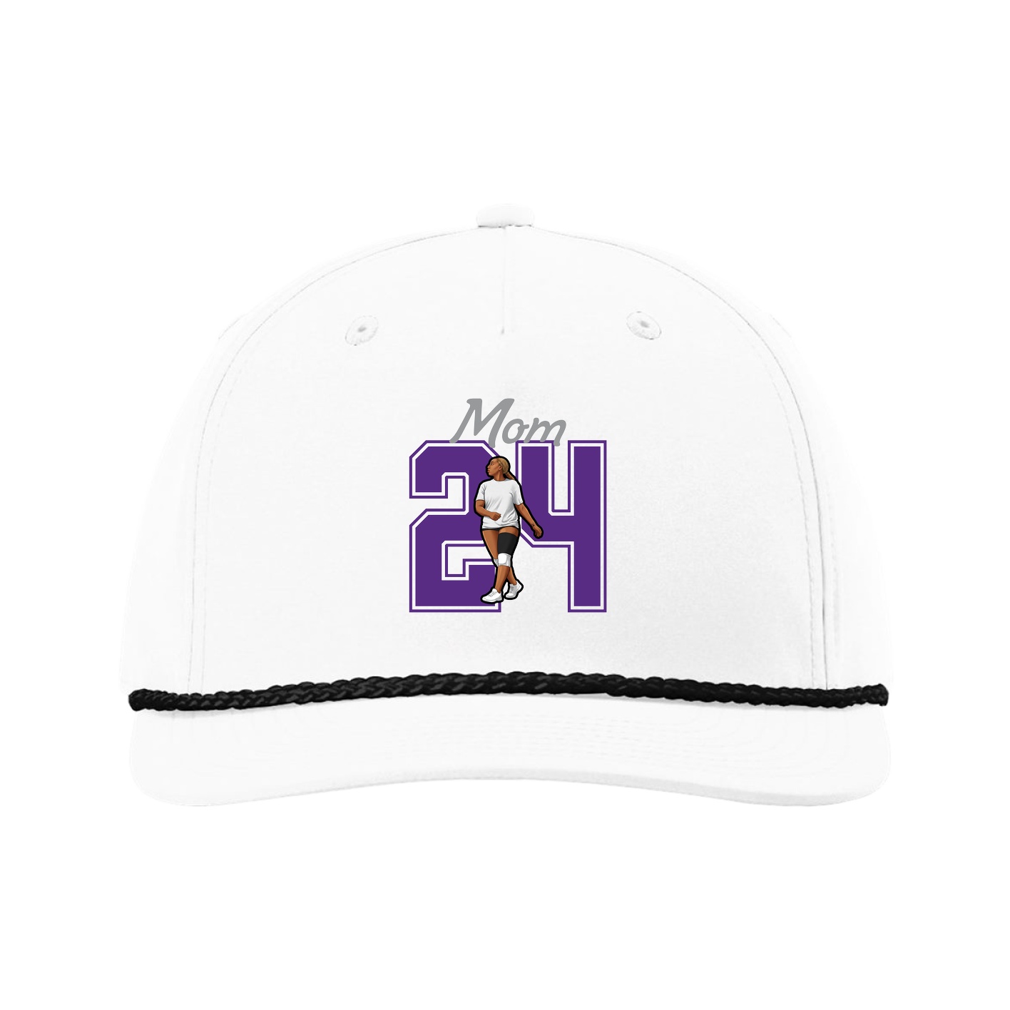 Five-Panel Classic Rope Cap — Mothers Day Shirsey in White