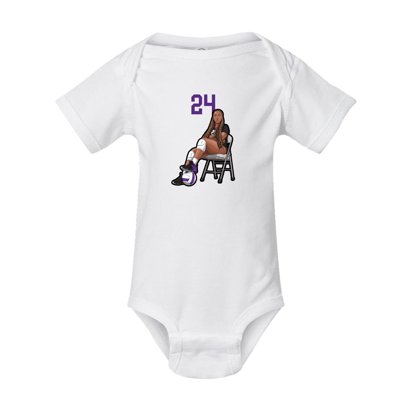 Baby Onesie — Number Top in White