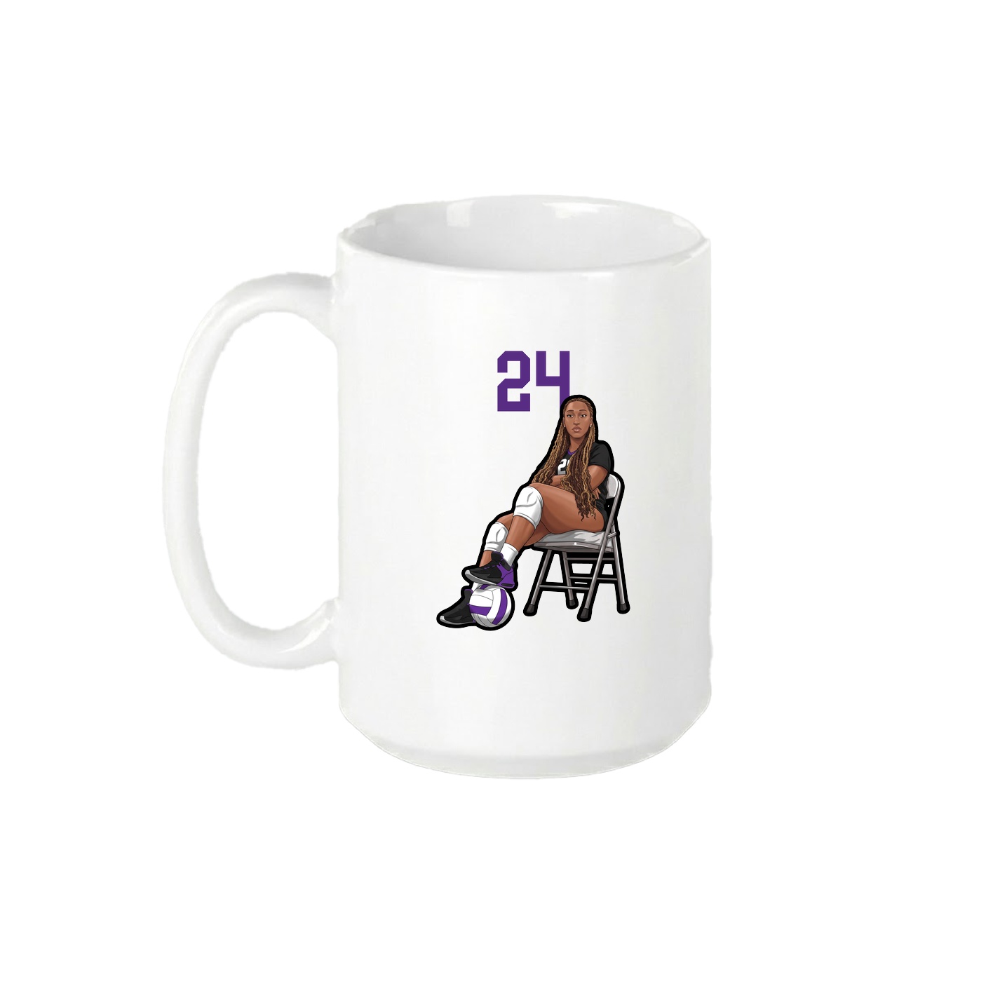 15oz Coffee Mug — Number Top in White