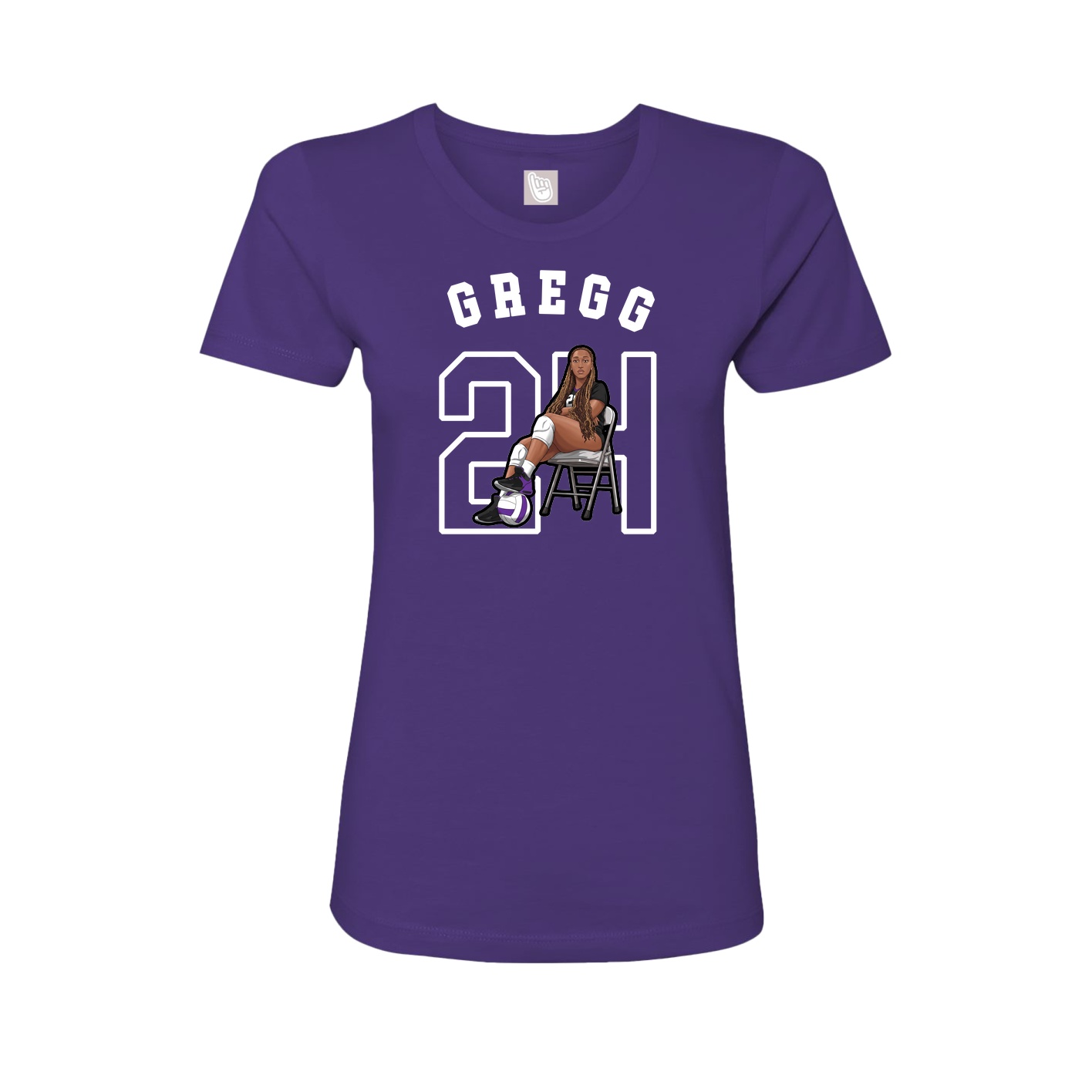 Fitted Women's Tee — Shirsey Arch in Purple