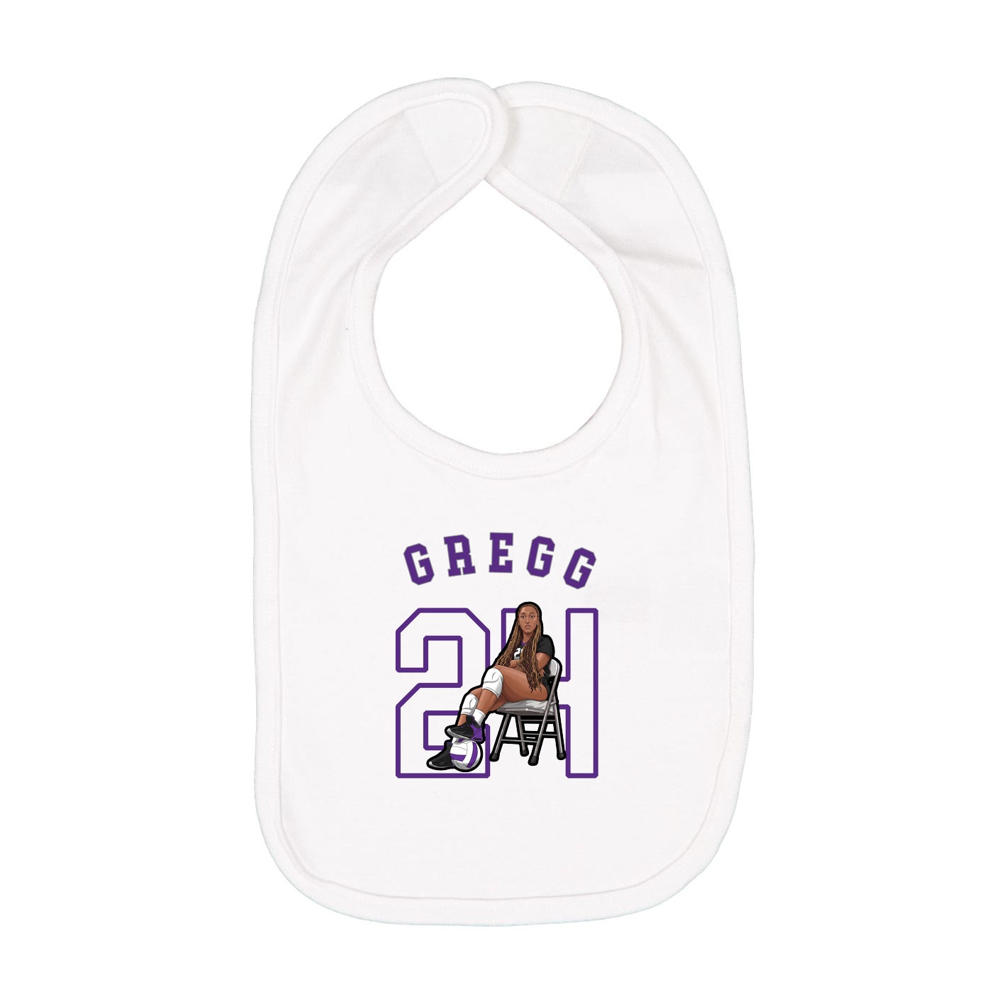 Infant Bib — Shirsey Arch in White