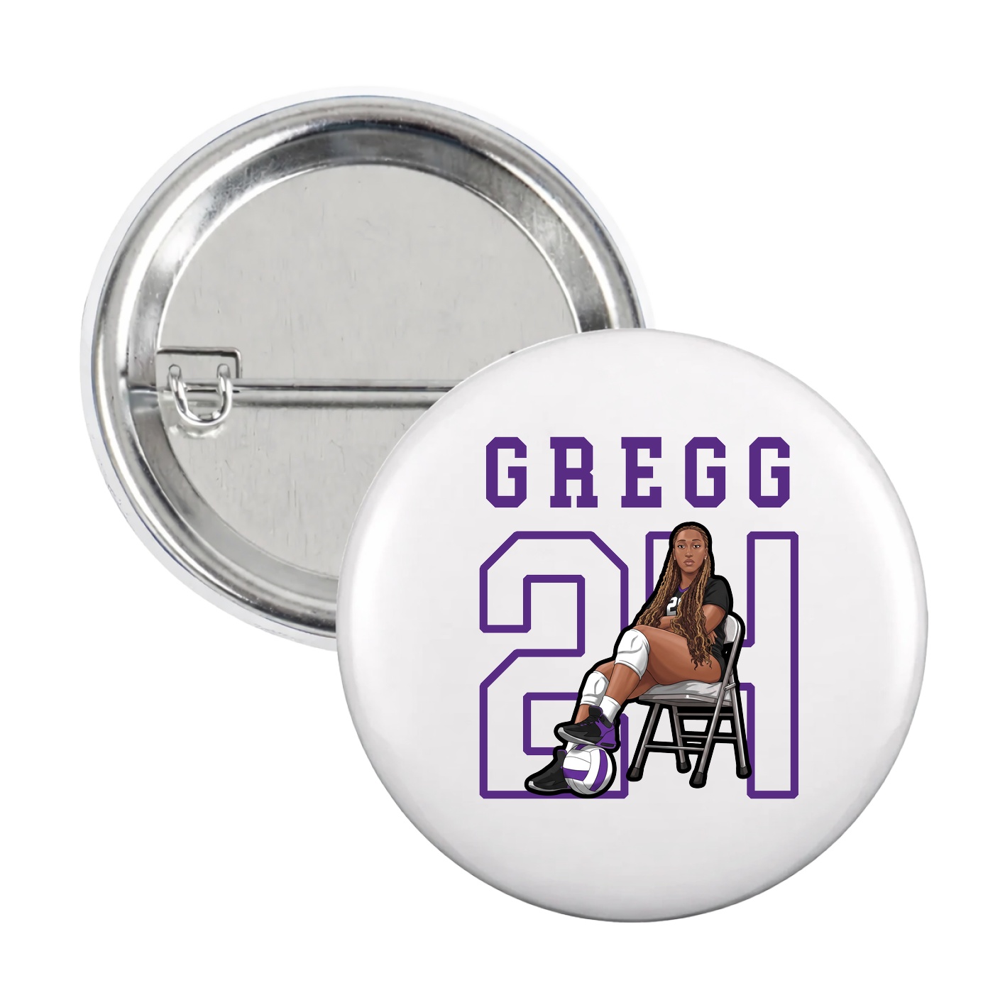 Game Day Button — Shirsey in White
