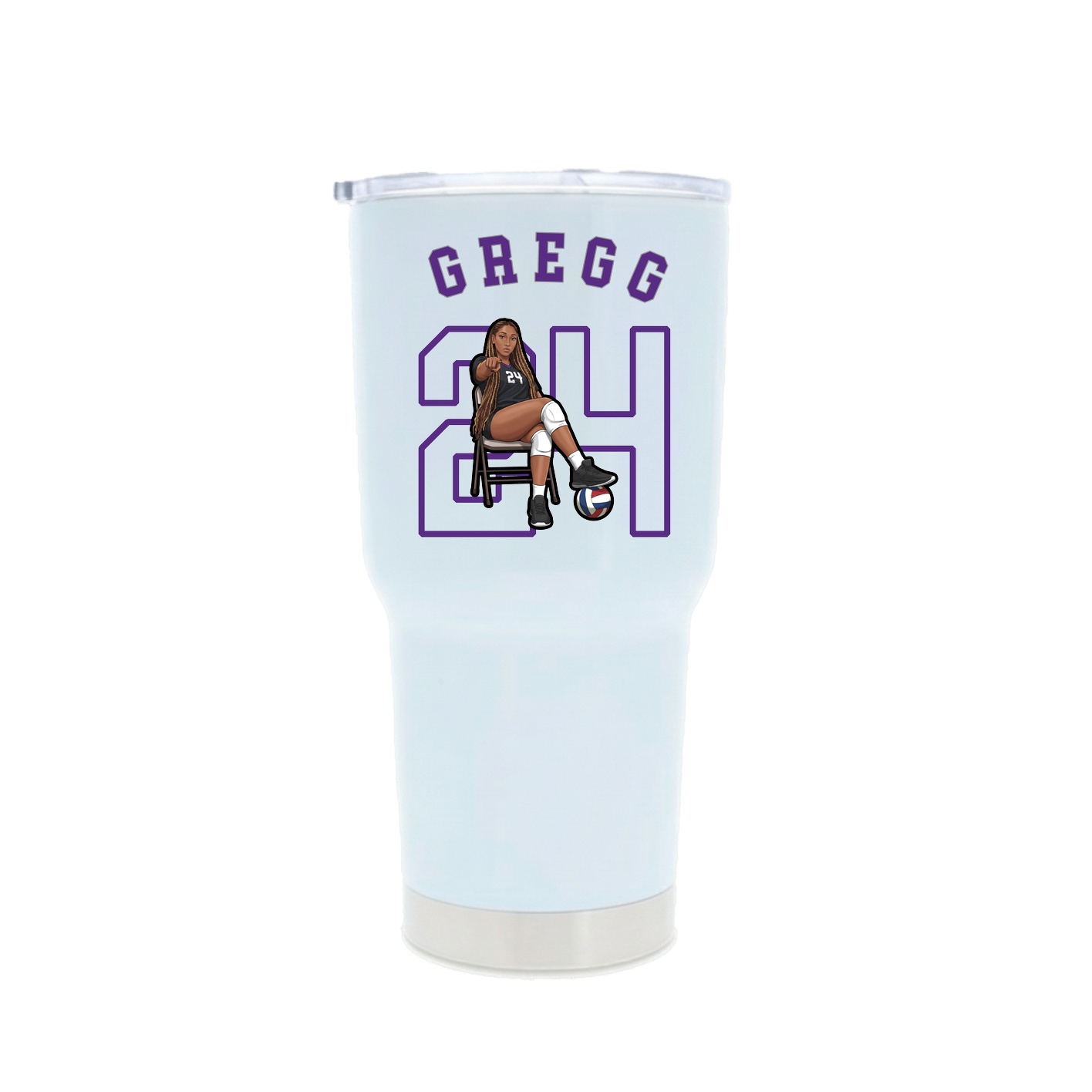 30oz Stainless Steel Tumbler — Shirsey Arch in White