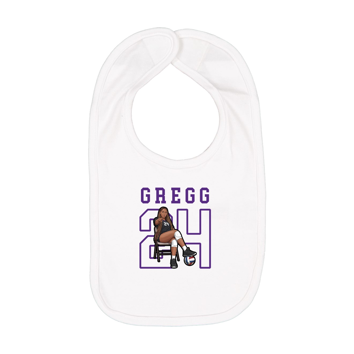 Infant Bib — Shirsey in White