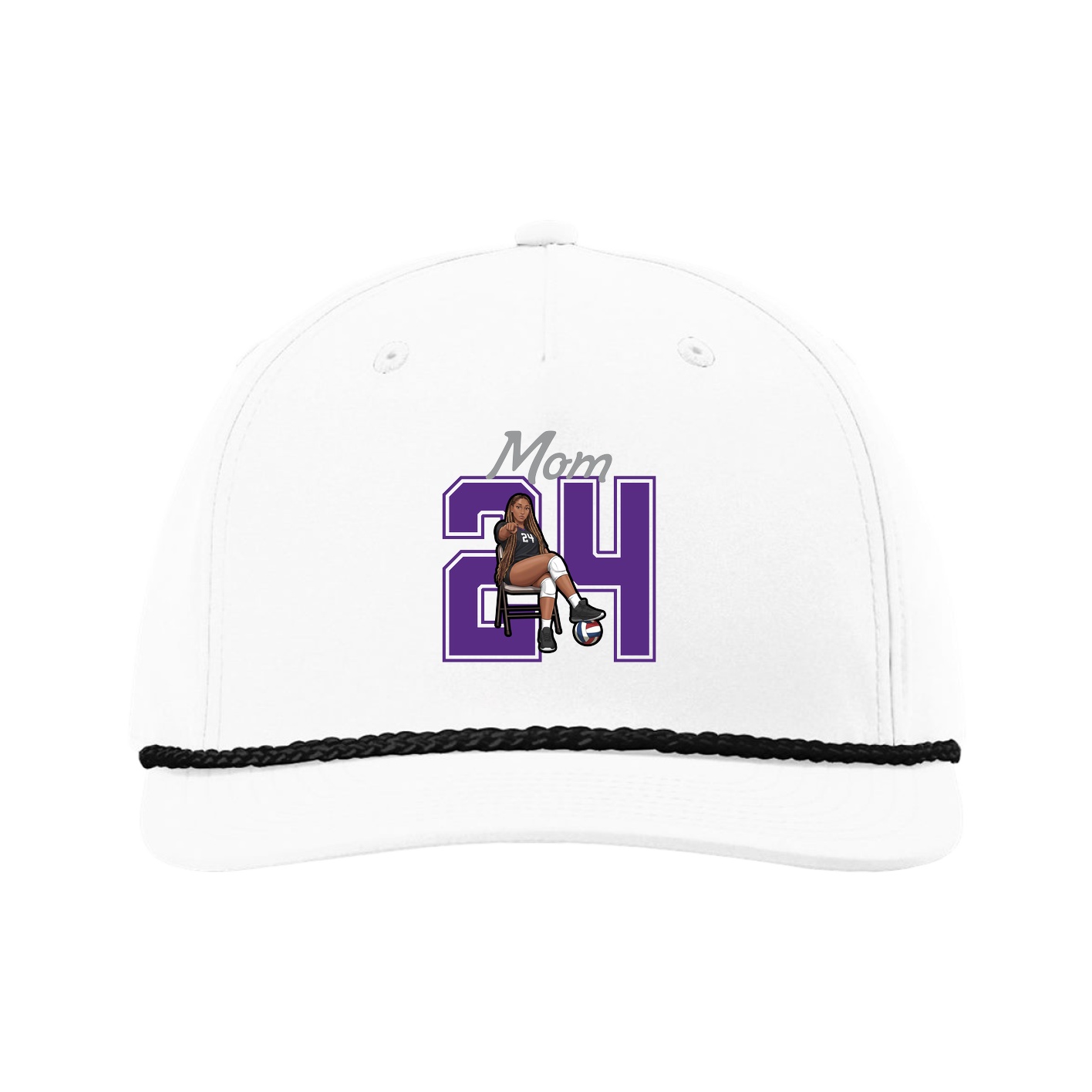 Five-Panel Classic Rope Cap — Mothers Day Shirsey in White