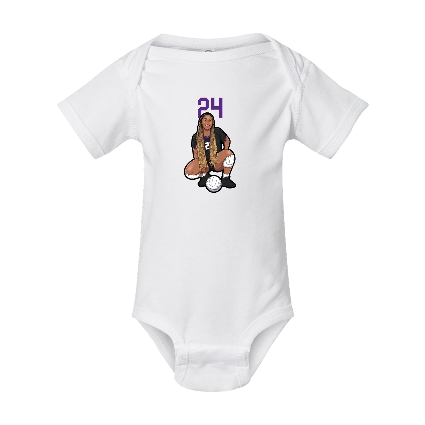 Baby Onesie — Number Top in White