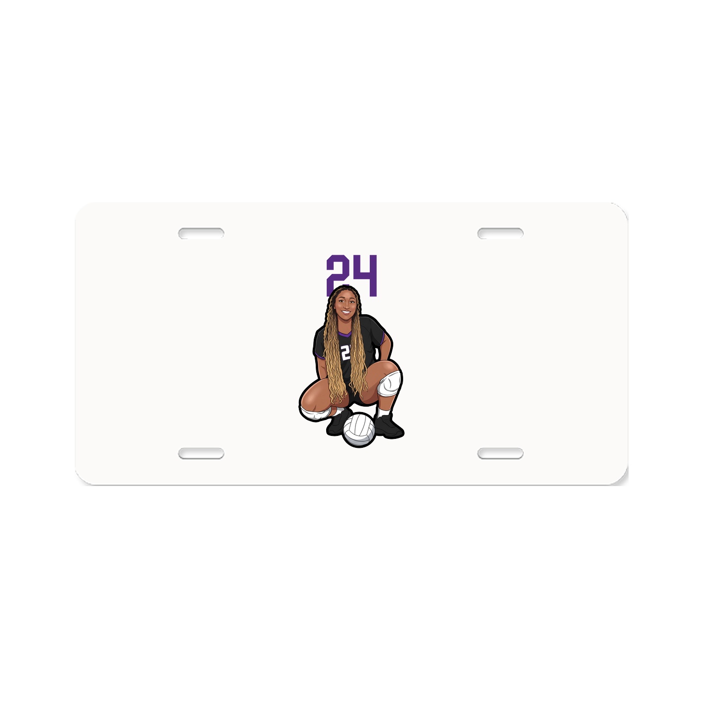 License Plate — Number Top in Classic