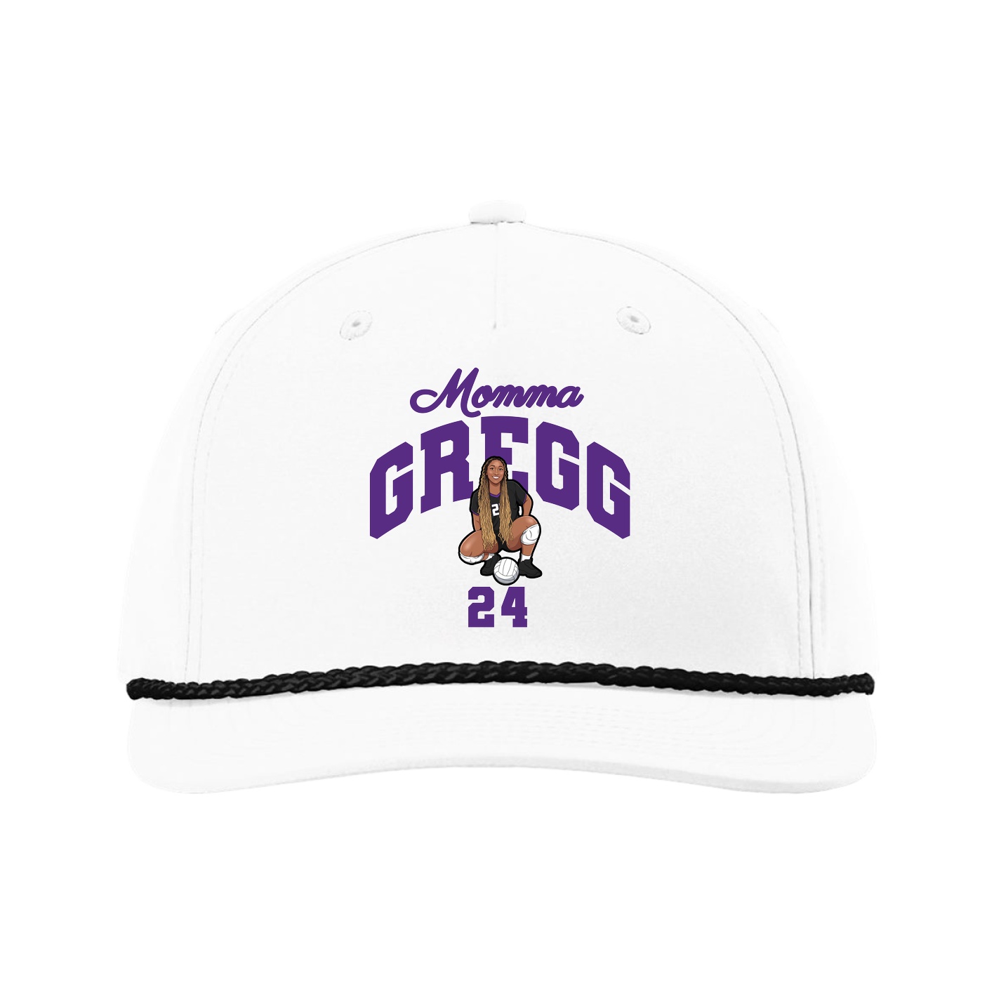 Five-Panel Classic Rope Cap — Mothers Day Arch in White