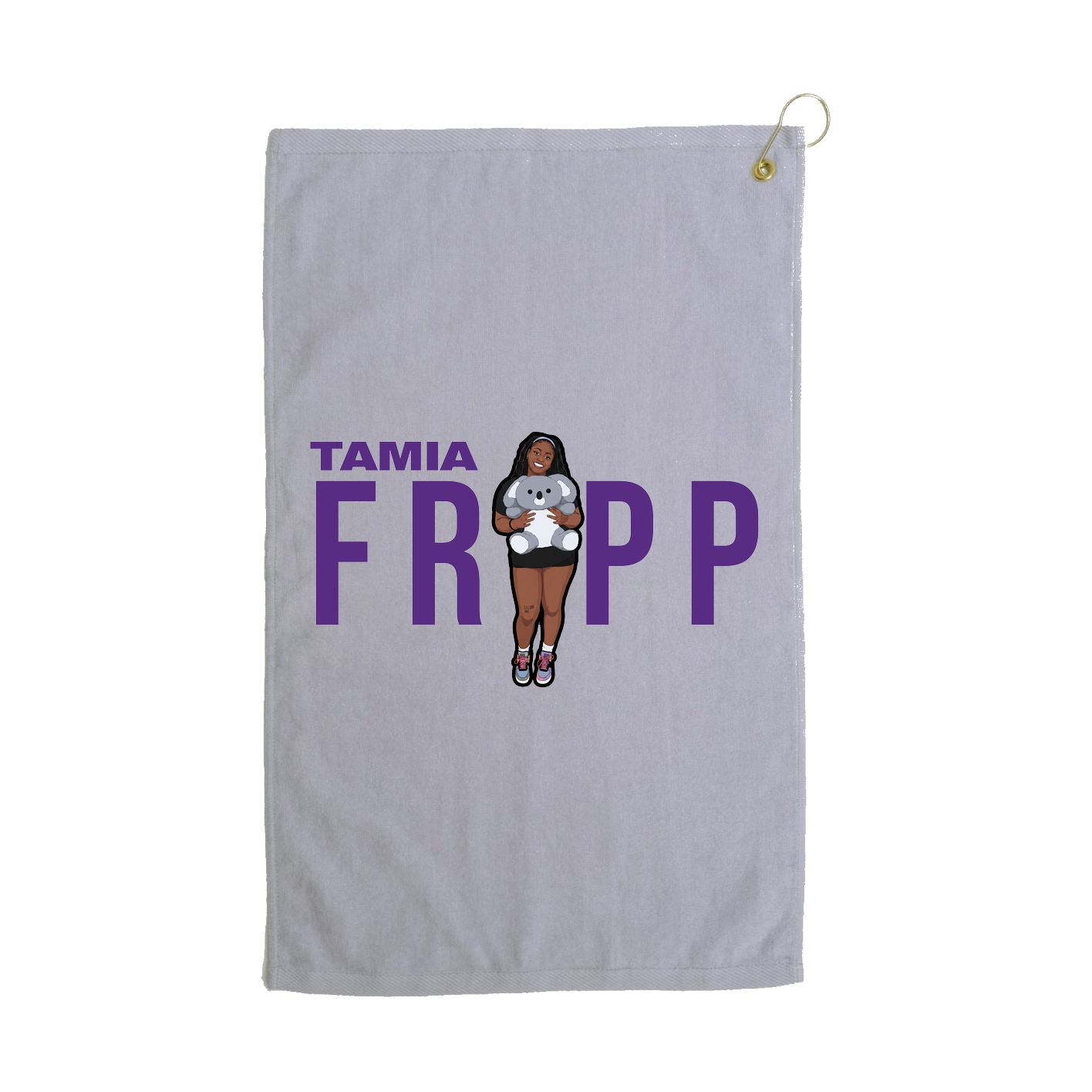 Golf Towel — Player Name in Grey