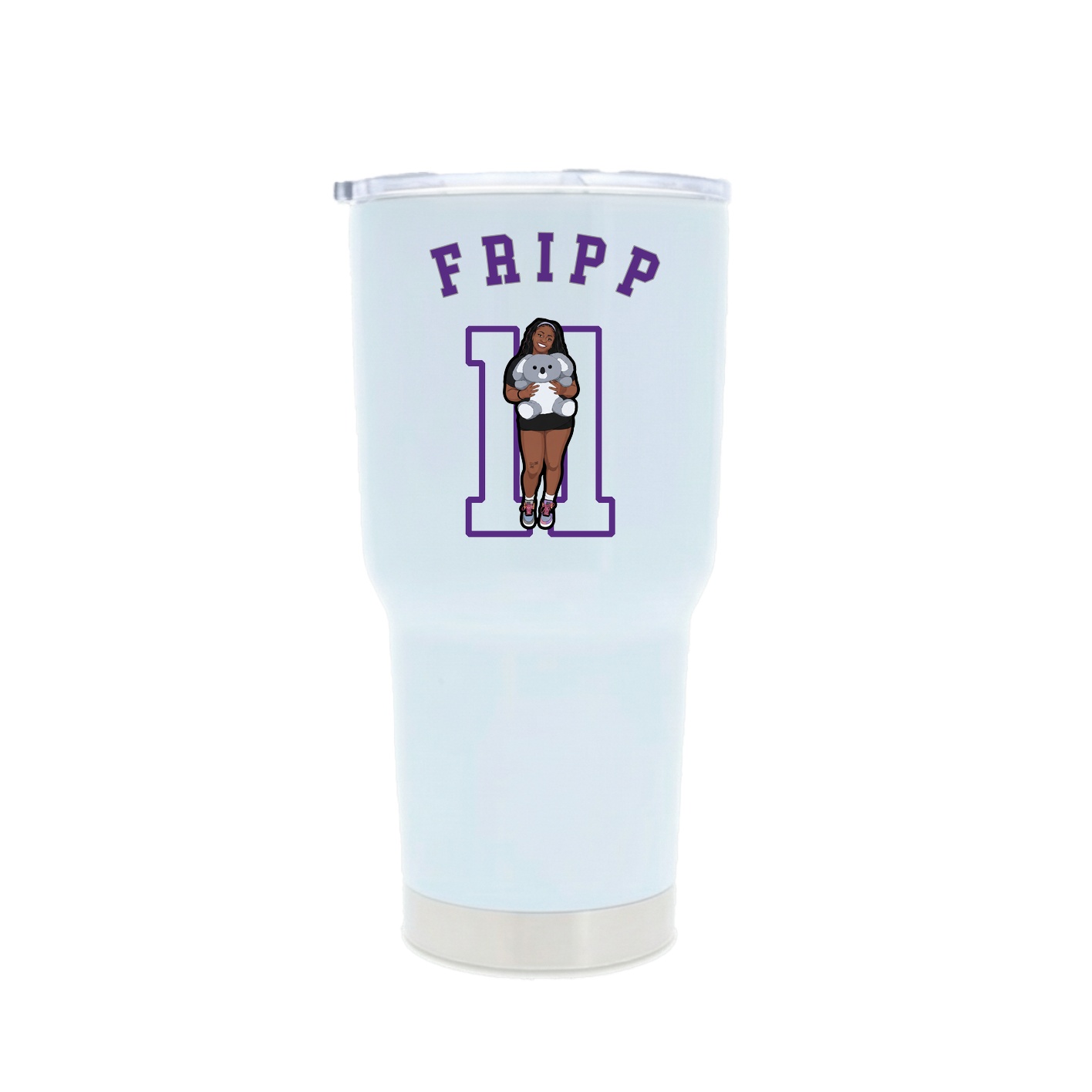 30oz Stainless Steel Tumbler — Shirsey Arch in White