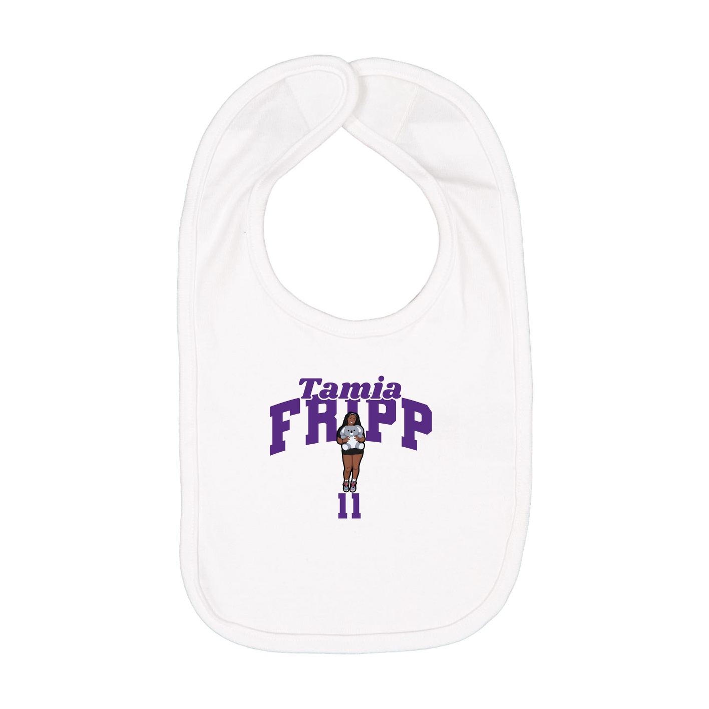 Infant Bib — Signature Arch in White