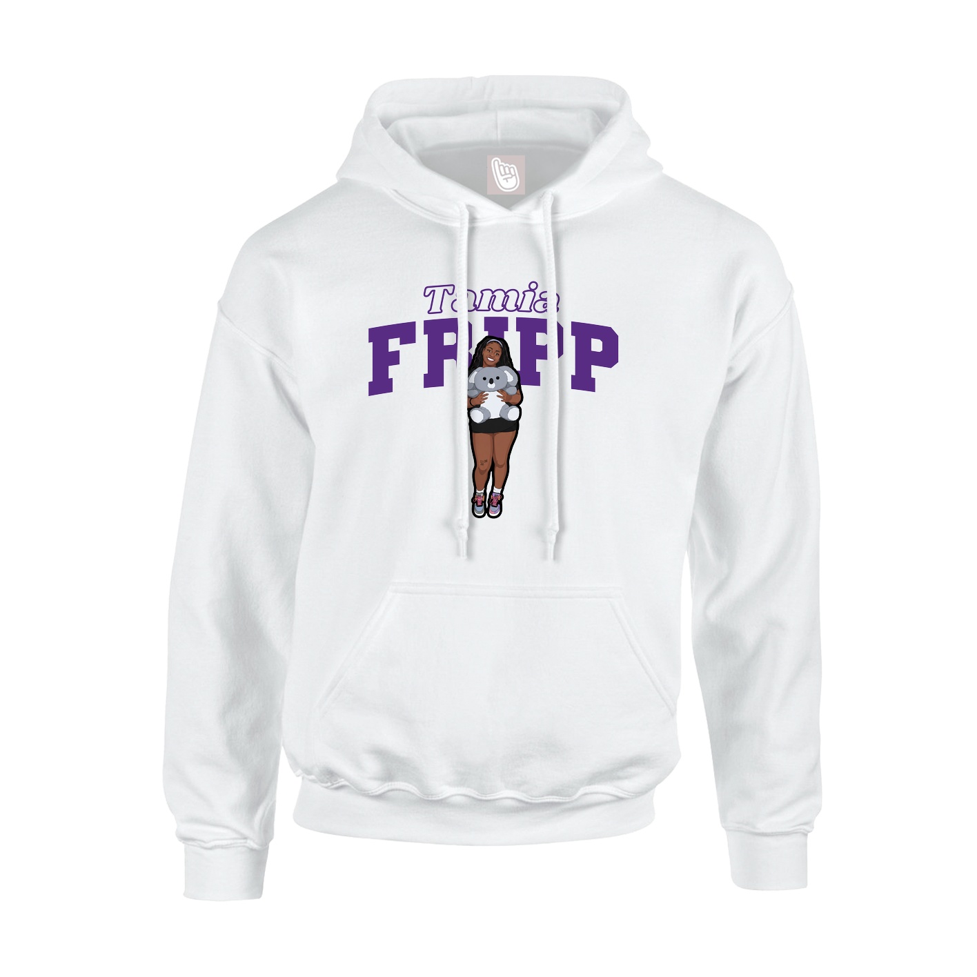 Hoodie — Name Arch in White