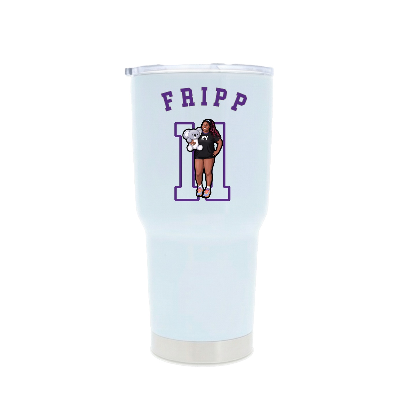 30oz Stainless Steel Tumbler — Shirsey Arch in White