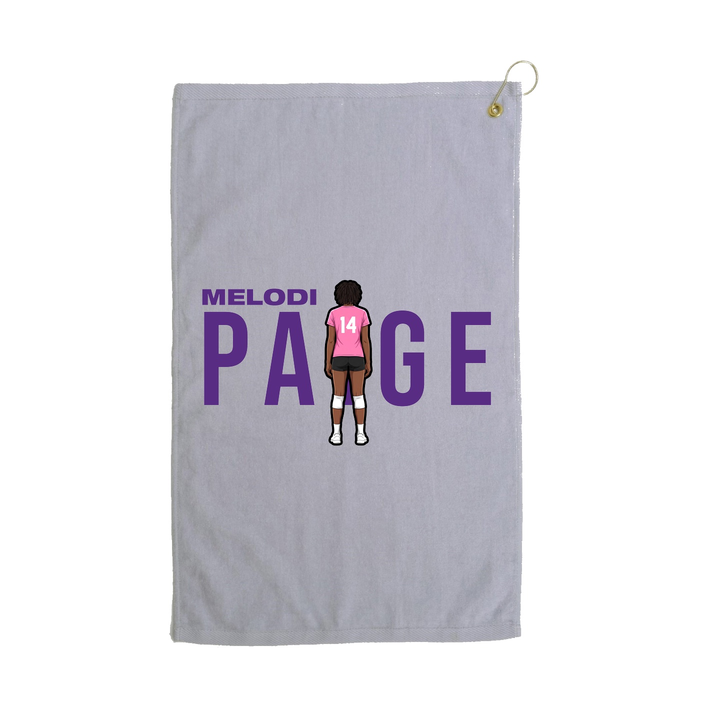 Golf Towel — Player Name in Grey