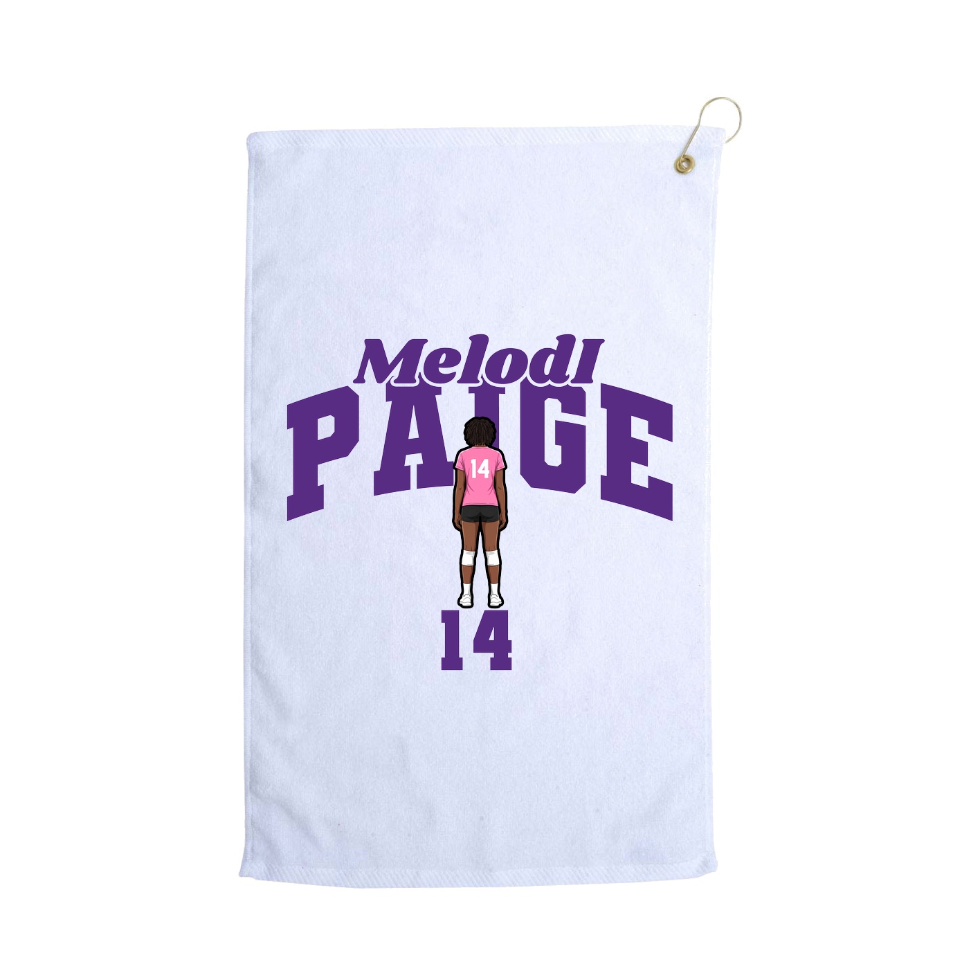 Golf Towel — Signature Arch in White
