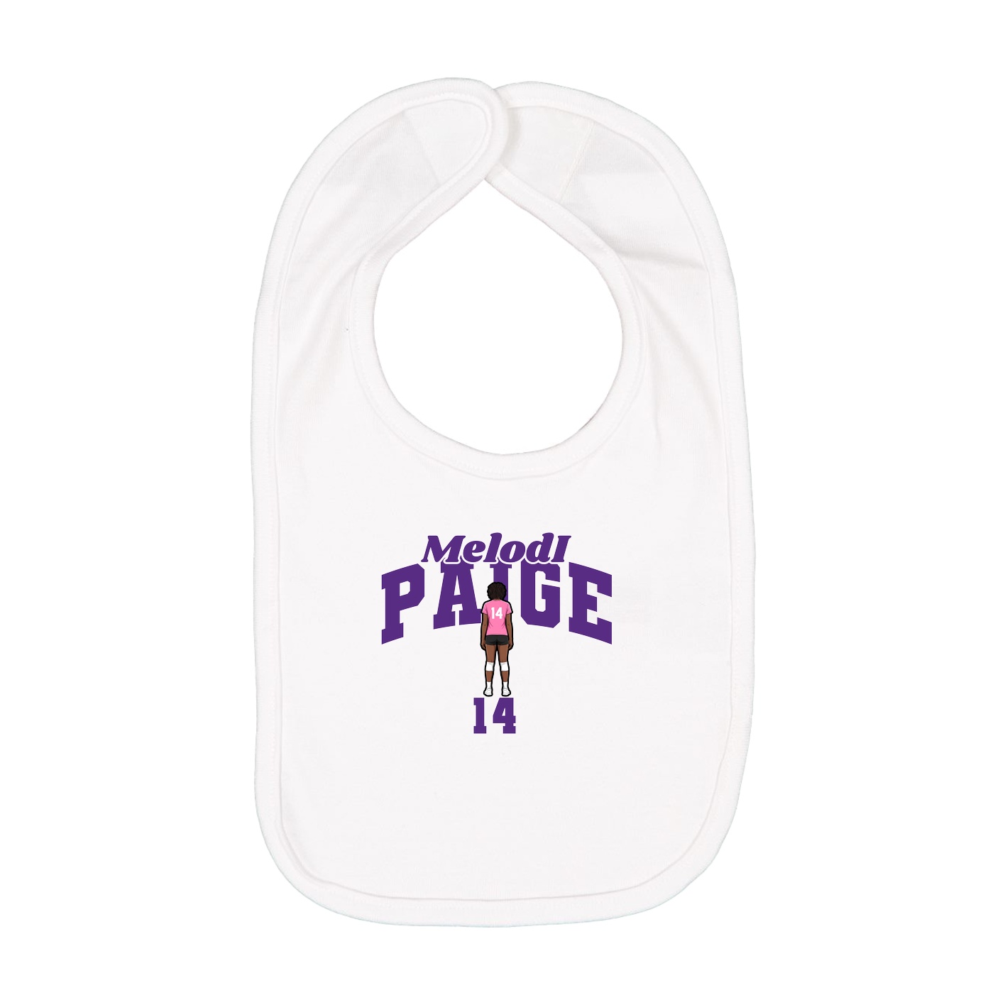 Infant Bib — Signature Arch in White