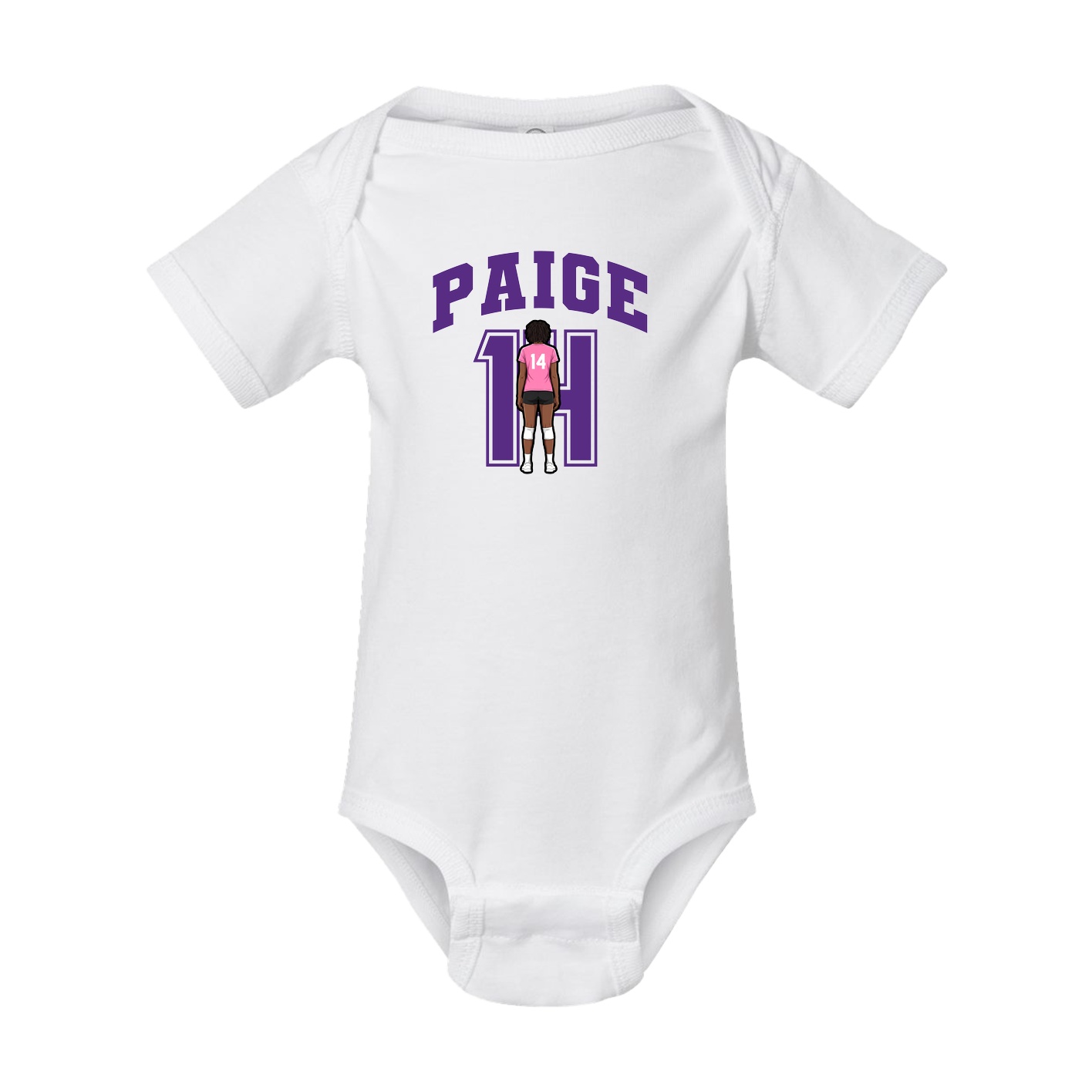 Baby Onesie — Number in White